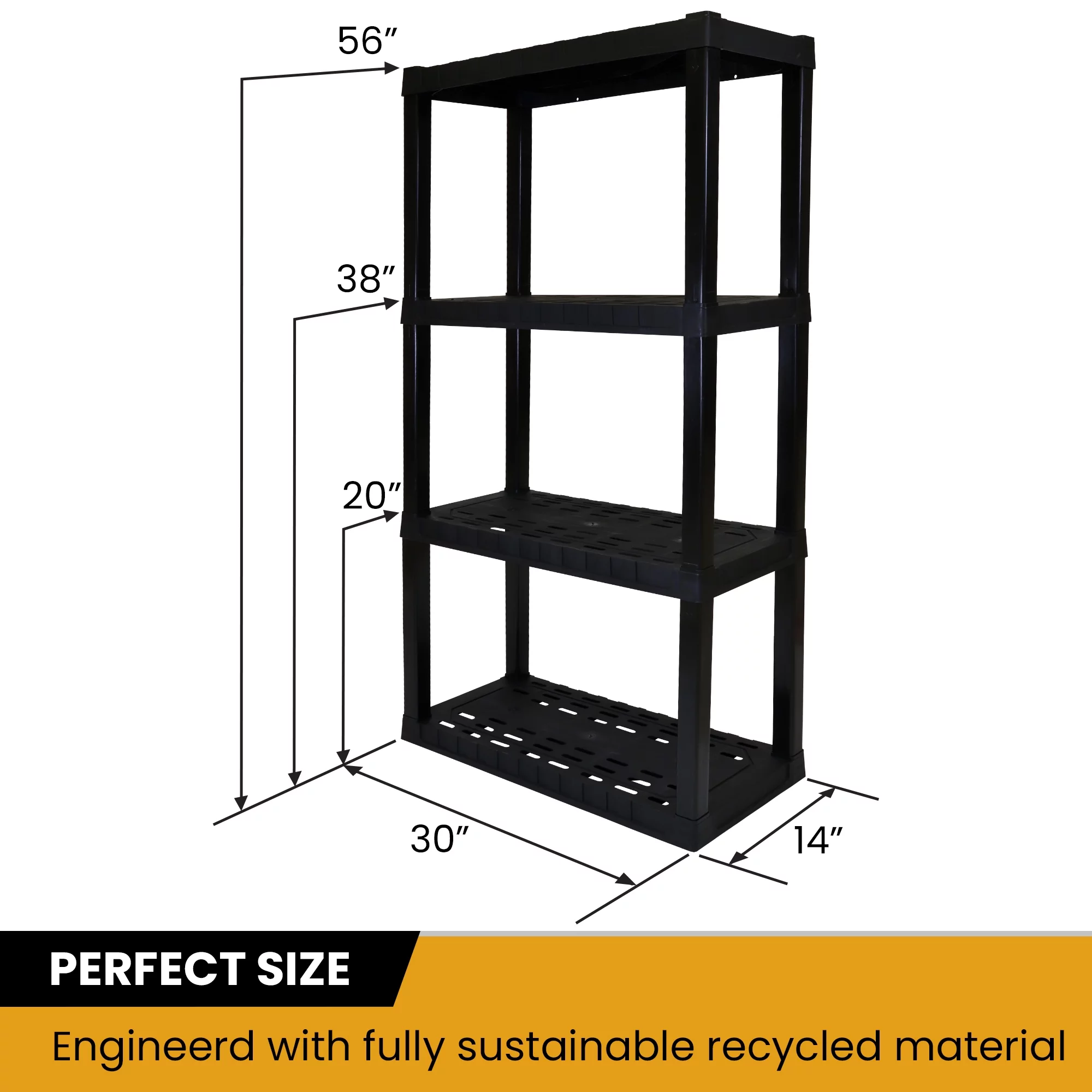 Hyper Tough 4-Tier Shelving Unit, W30 x D14 x H56