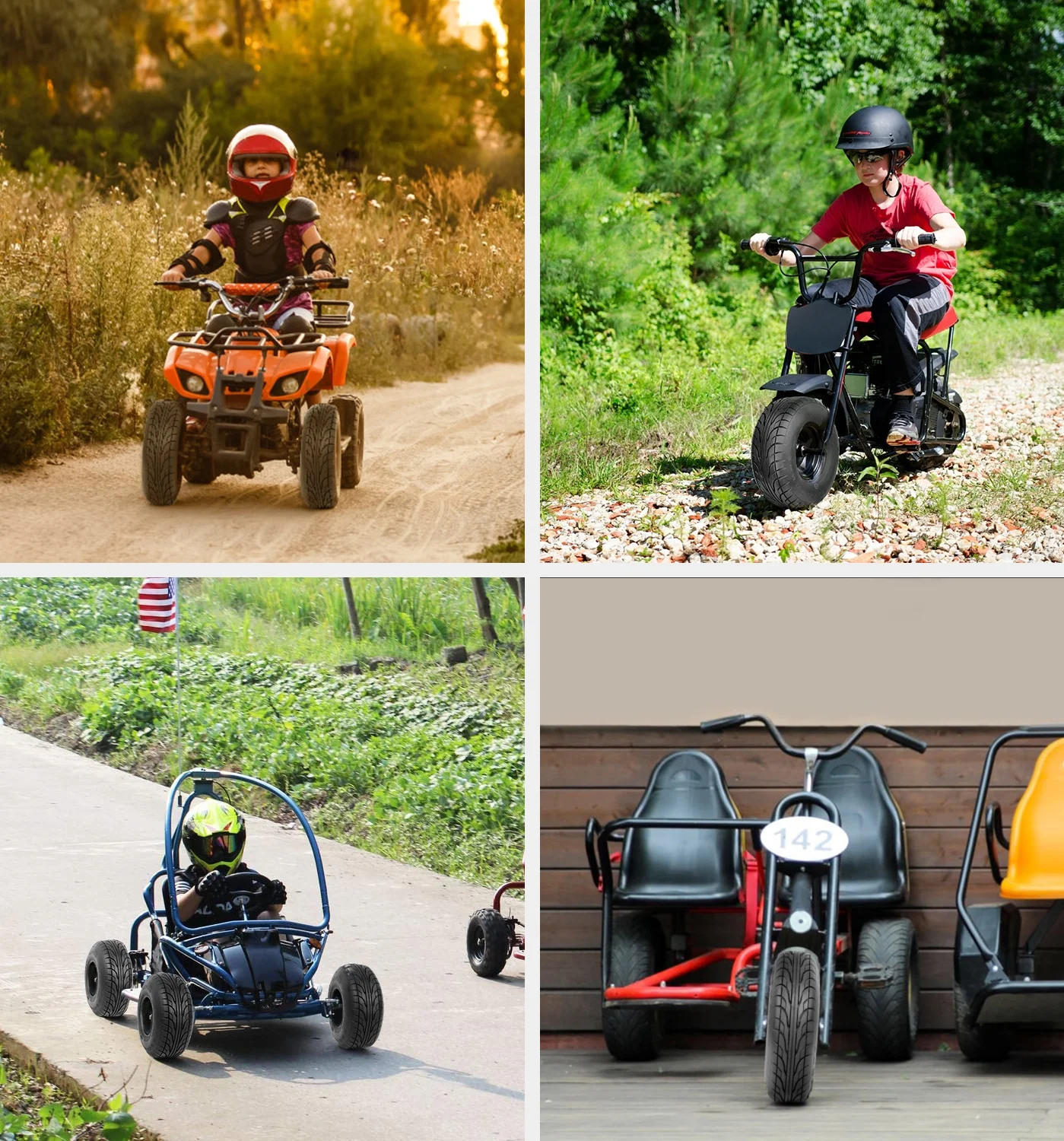 HALBERD 145/70-6 4PR Go Kart Street Mini Bike ATV Tires, 145 70-6 Off-road Tires, Lawn&Garden Tires - Inhomebuy