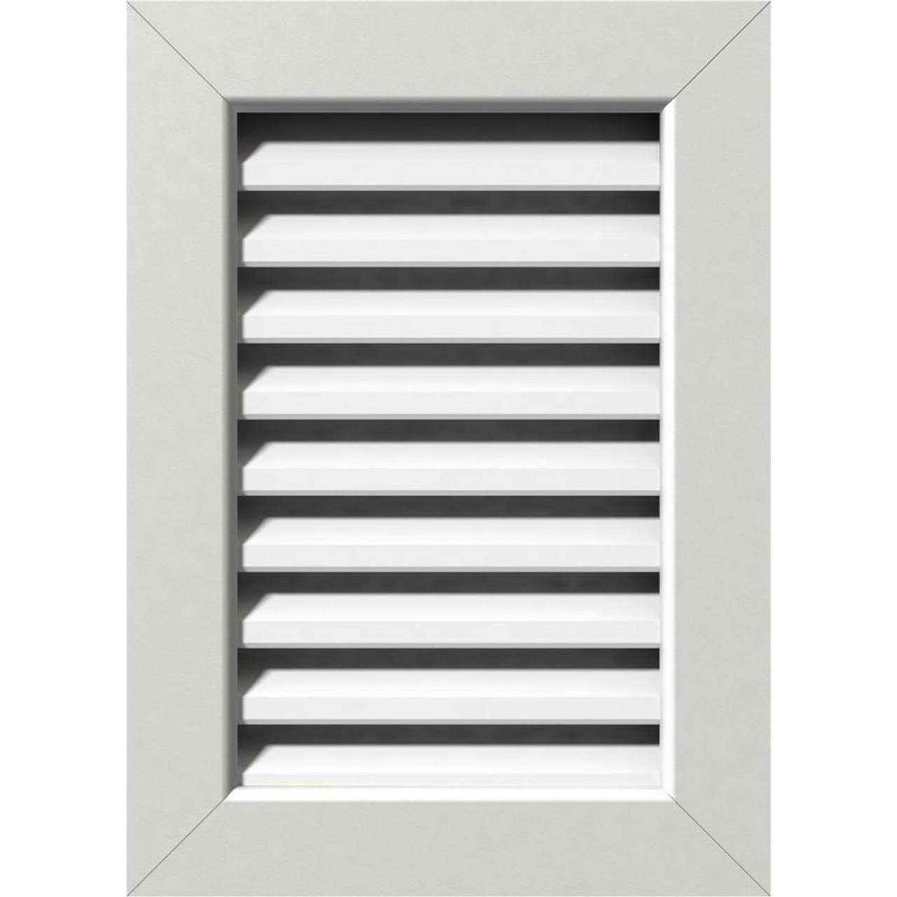 Vertical Functional Gable Vent with Flat Trim Frame Ekena Millwork GVPVE - Inhomebuy