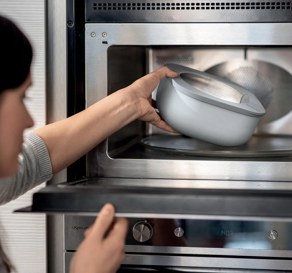 M STORE&MORE - Shallow airtight fridge/freezer/microwave containers 975cc Dark Grey - Inhomebuy