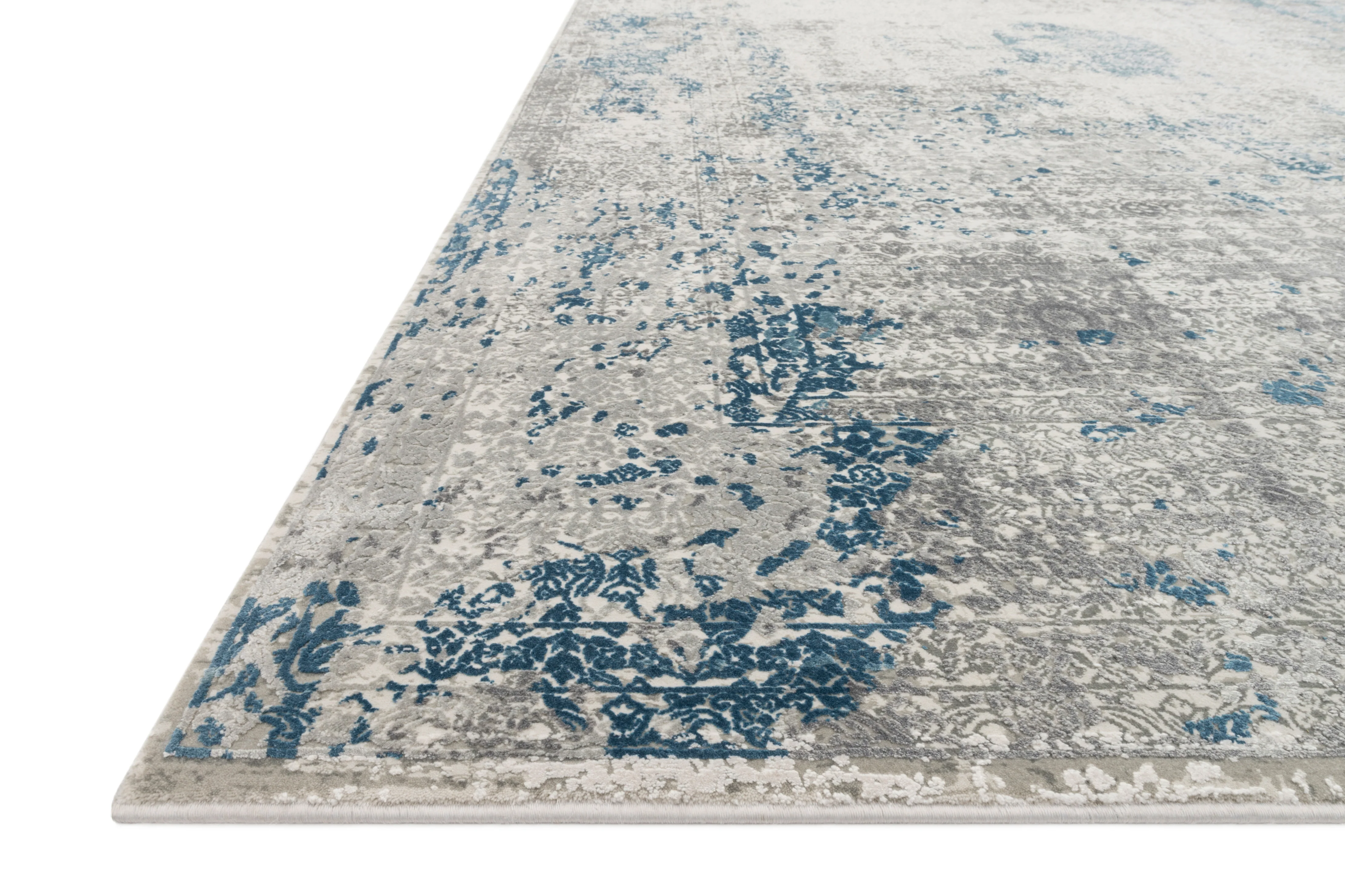 Loloi Rugs Sienne Collection Rug in Dove, Ocean - 5'3