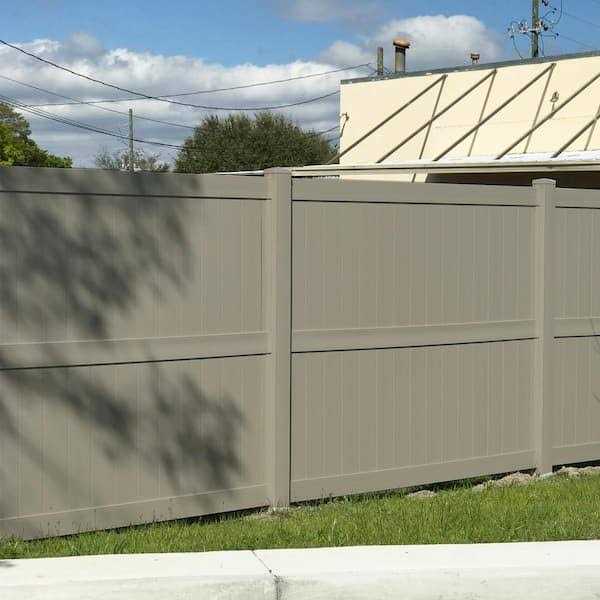 Weatherables Augusta 6 ft. H x 8 ft. W White Vinyl Privacy Fence Panel Kit - Inhomebuy