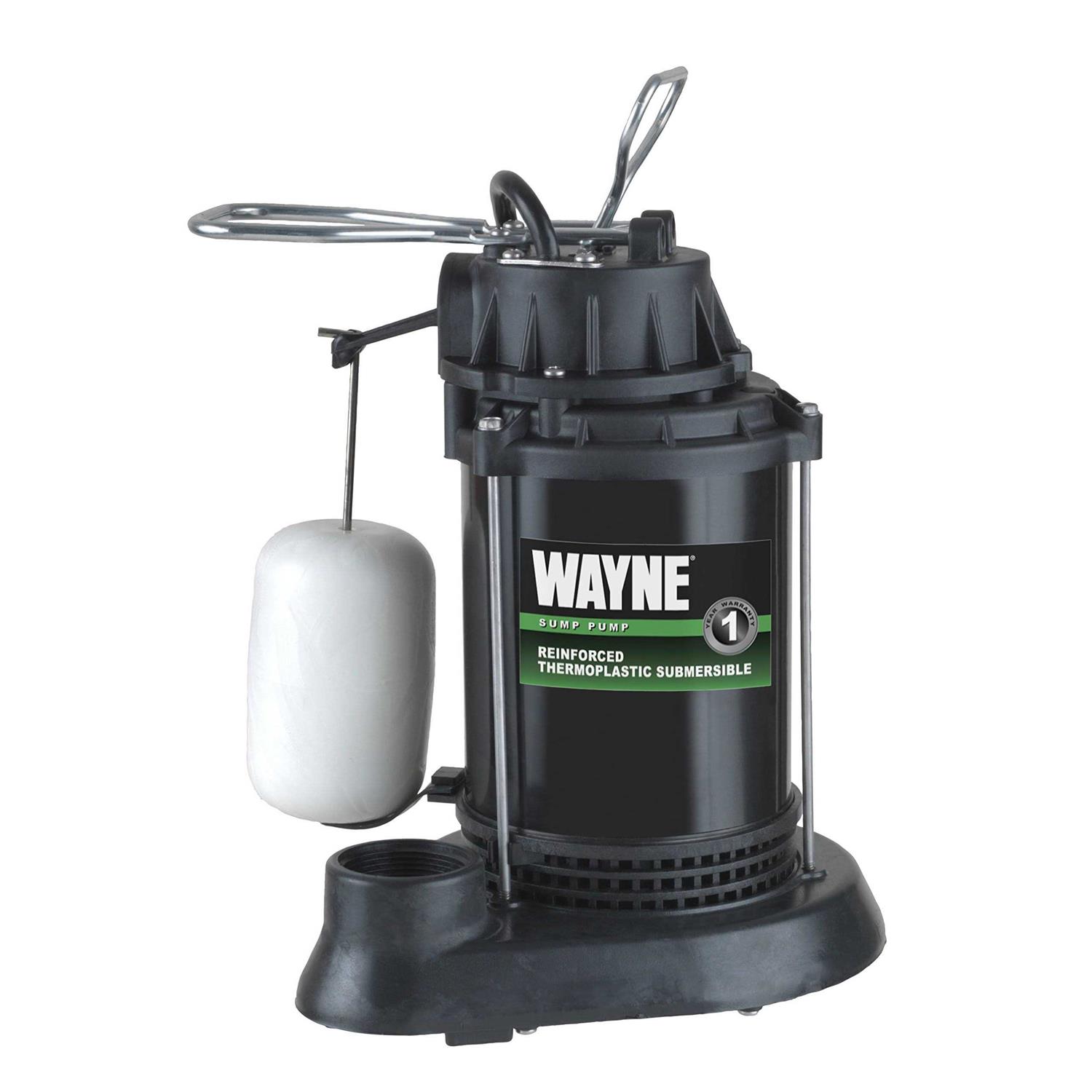 Wayne 1/2 HP 5100 gph Stainless Steel Vertical Float Switch AC Sump Pump CDU800SS - Inhomebuy