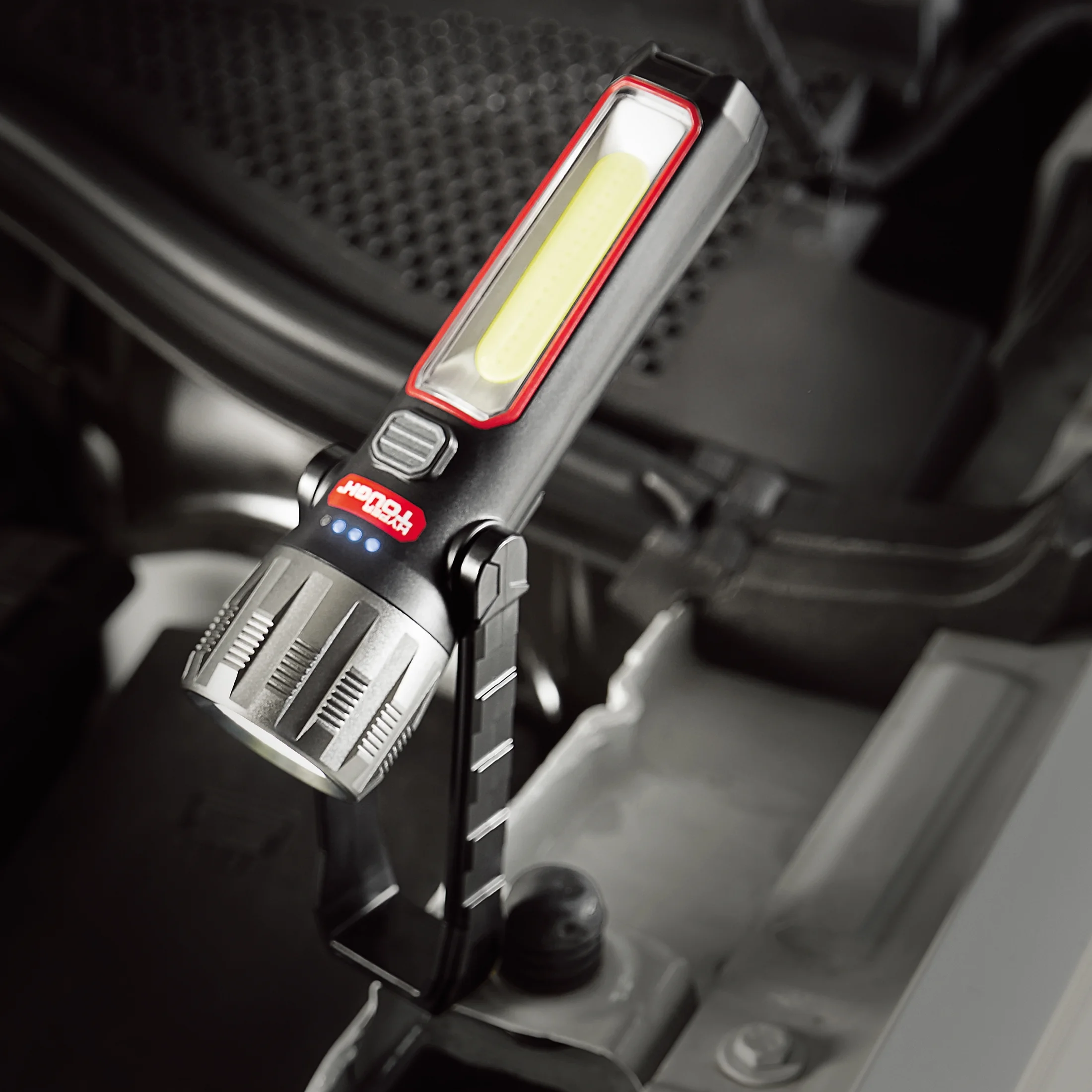 Hyper Tough 500 Lumens Portable Multi-Use LED Work Light with Folding Stand and Magnetic Base - Inhomebuy