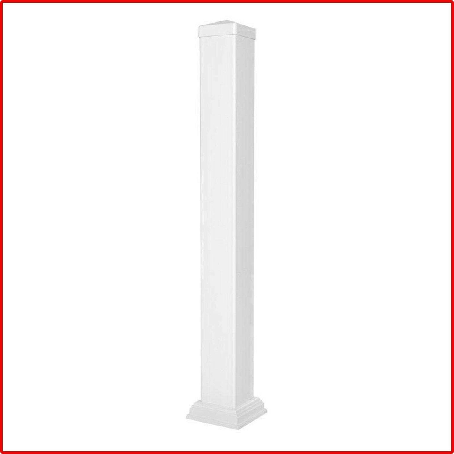 Weatherables Vinyl Fence Post Hole Cover – White Vinyl Fence Hole Cover for 1.5in x 5.5in Outdoor Fence Post - Inhomebuy