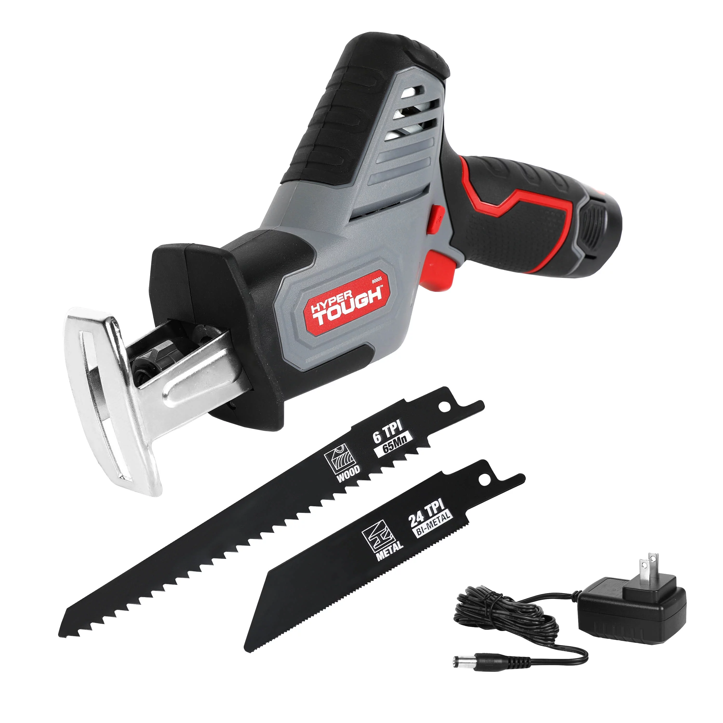 Hyper Tough 12V Max Lithium-Ion Compact Reciprocating Saw with 1.5Ah Battery and Charger, 80005 - Inhomebuy