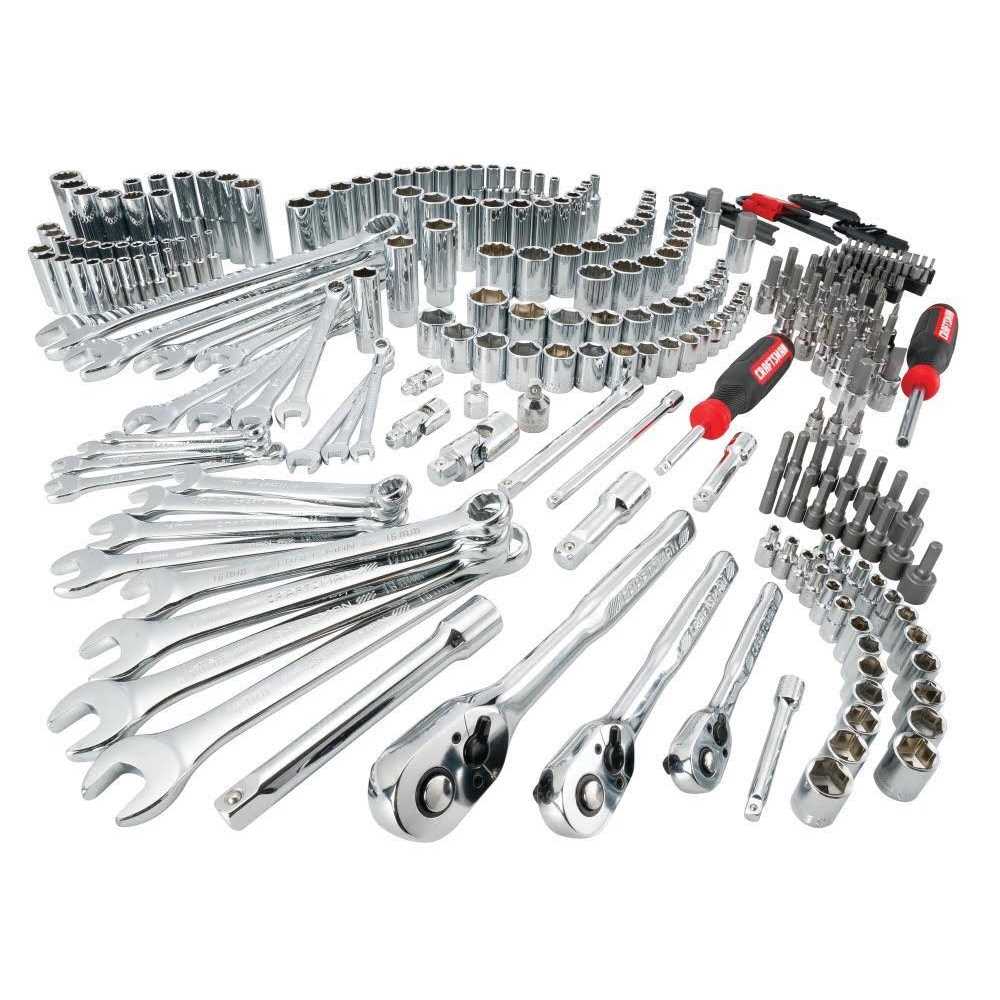 Craftsman 1/4 3/8 and 1/2 in. Drive Metric and SAE 6 and 12 Point Mechanic’s Tool Set 227 pc - Inhomebuy