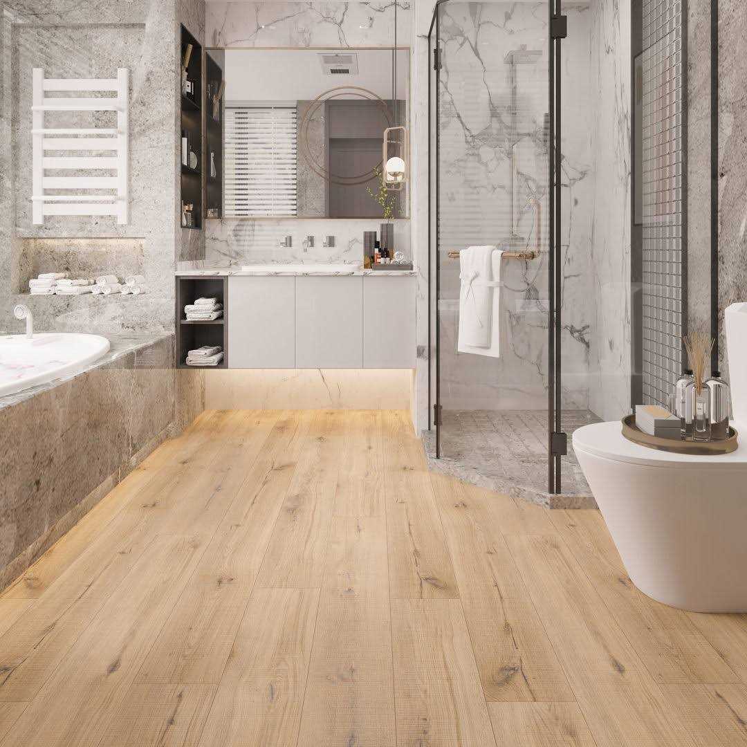 Zephyr 7” Thick 9” W x 60” L Wood Look Vinyl Plank Montserrat - Inhomebuy