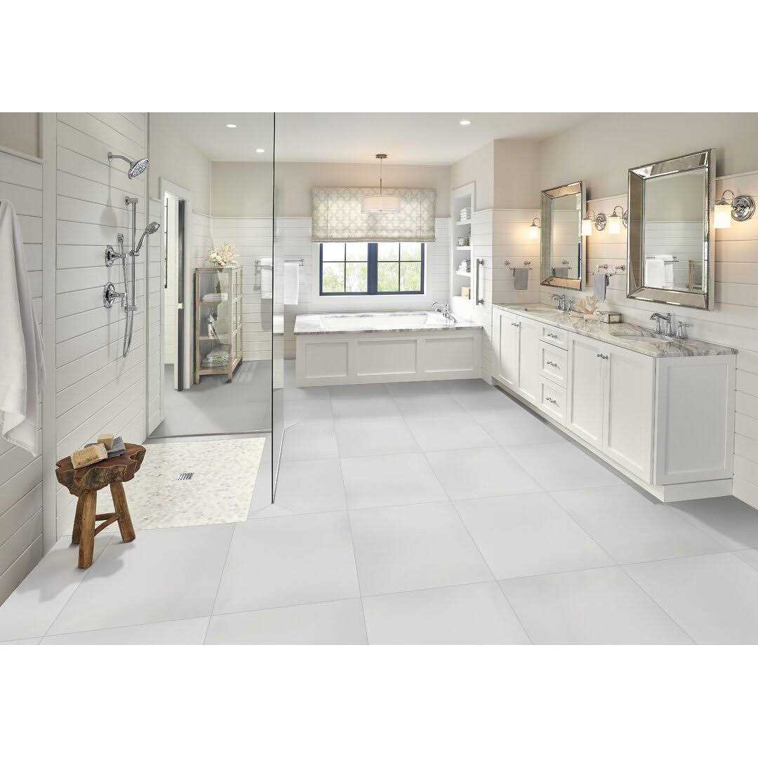 MSI White 12 in. x 24 in. Polished Porcelain Floor and Wall Tile - Inhomebuy