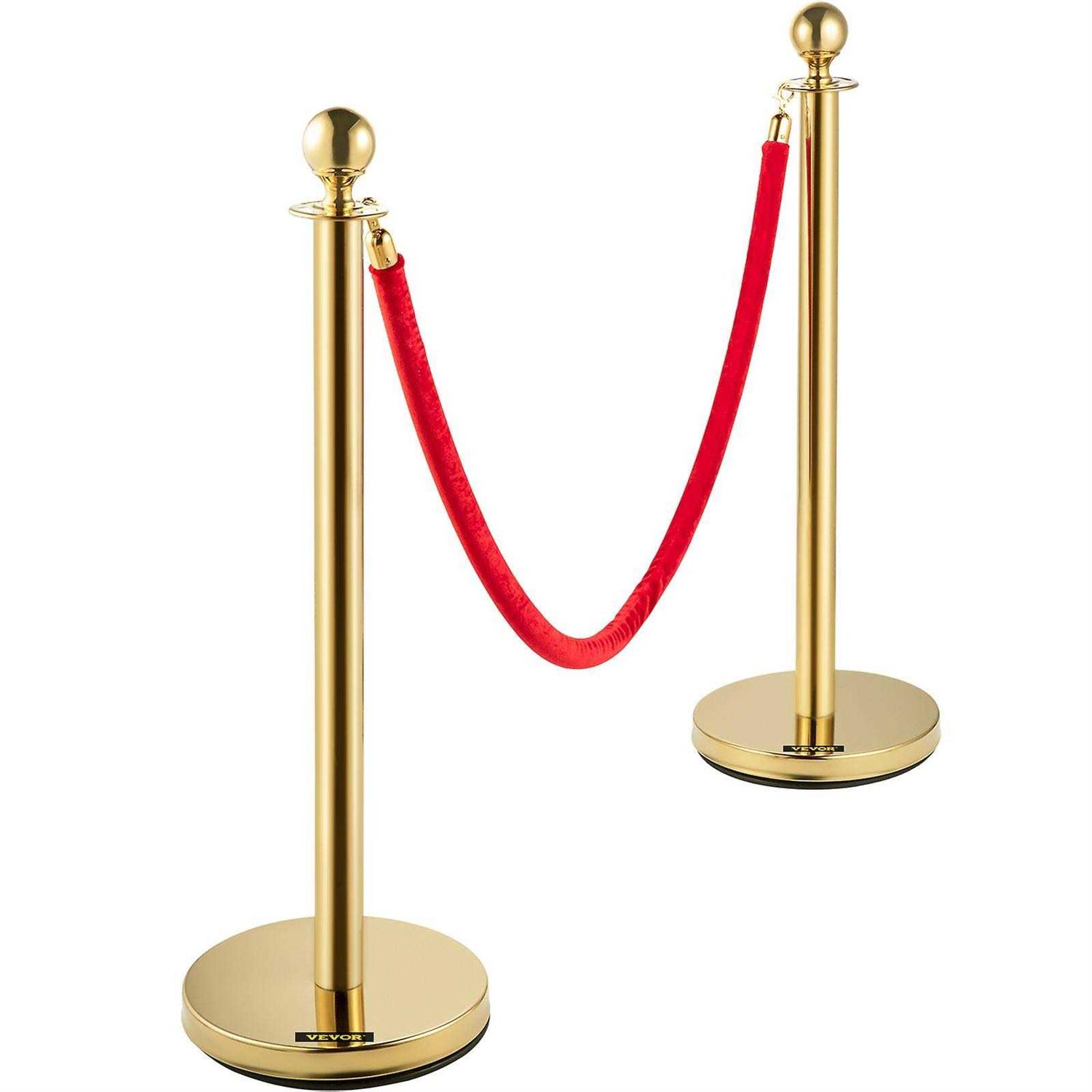 VEVOR Red Rope Stanchion Crowd Control - Inhomebuy
