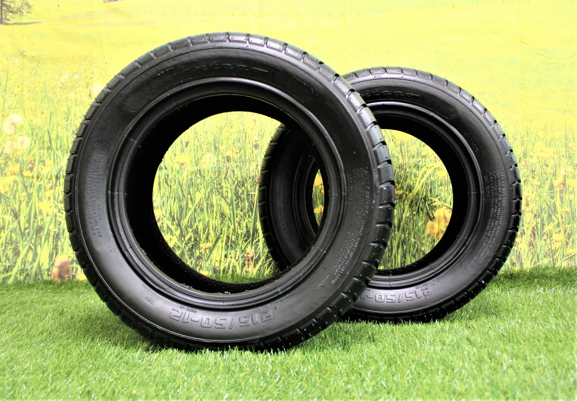 Antego Tire and Wheel 215/50-12 4 Ply (Set of 2) Golf Cart Tires DOT Rated ATW-016 - Inhomebuy