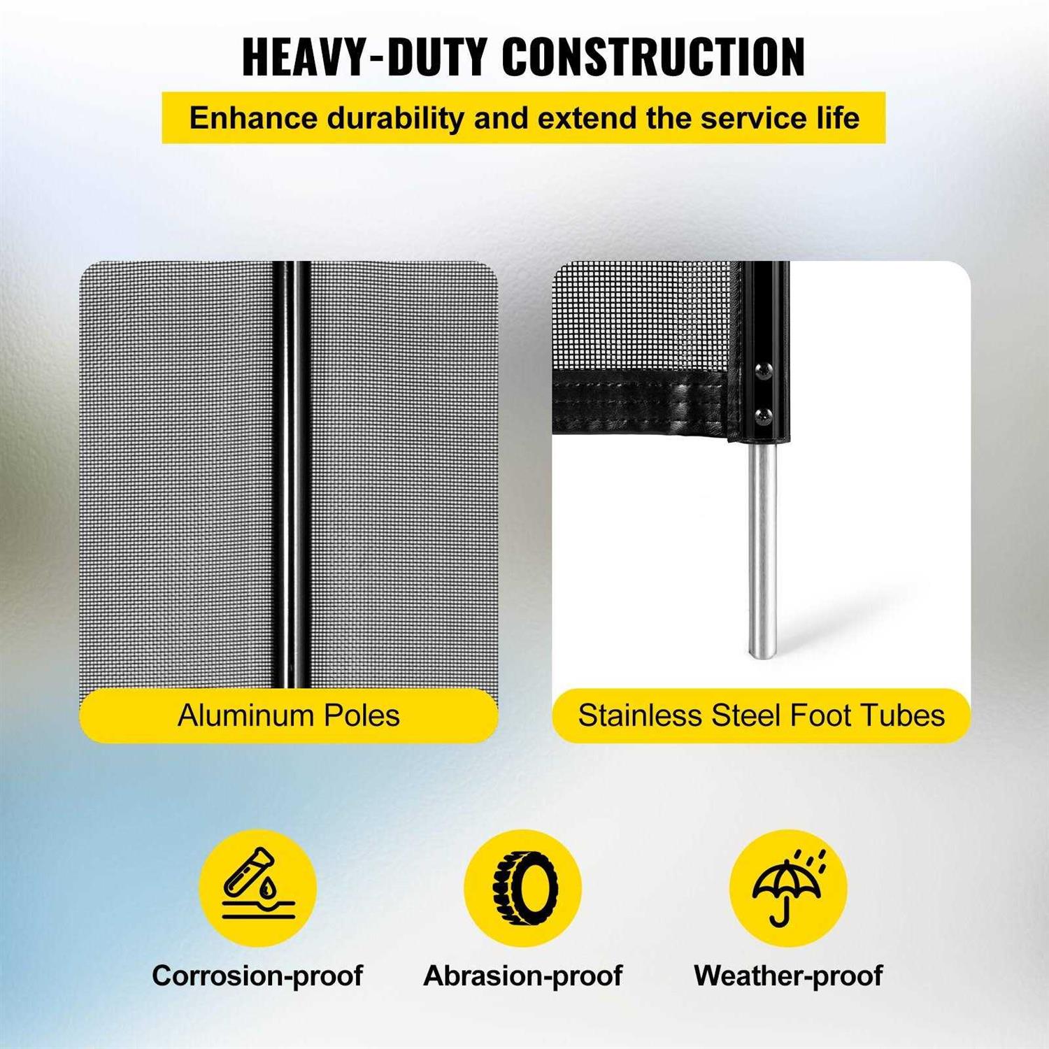 VEVOR Pool Fence for Inground Pools Pool Fence Removable DIY Pool Fencing KCXYCWL - Inhomebuy