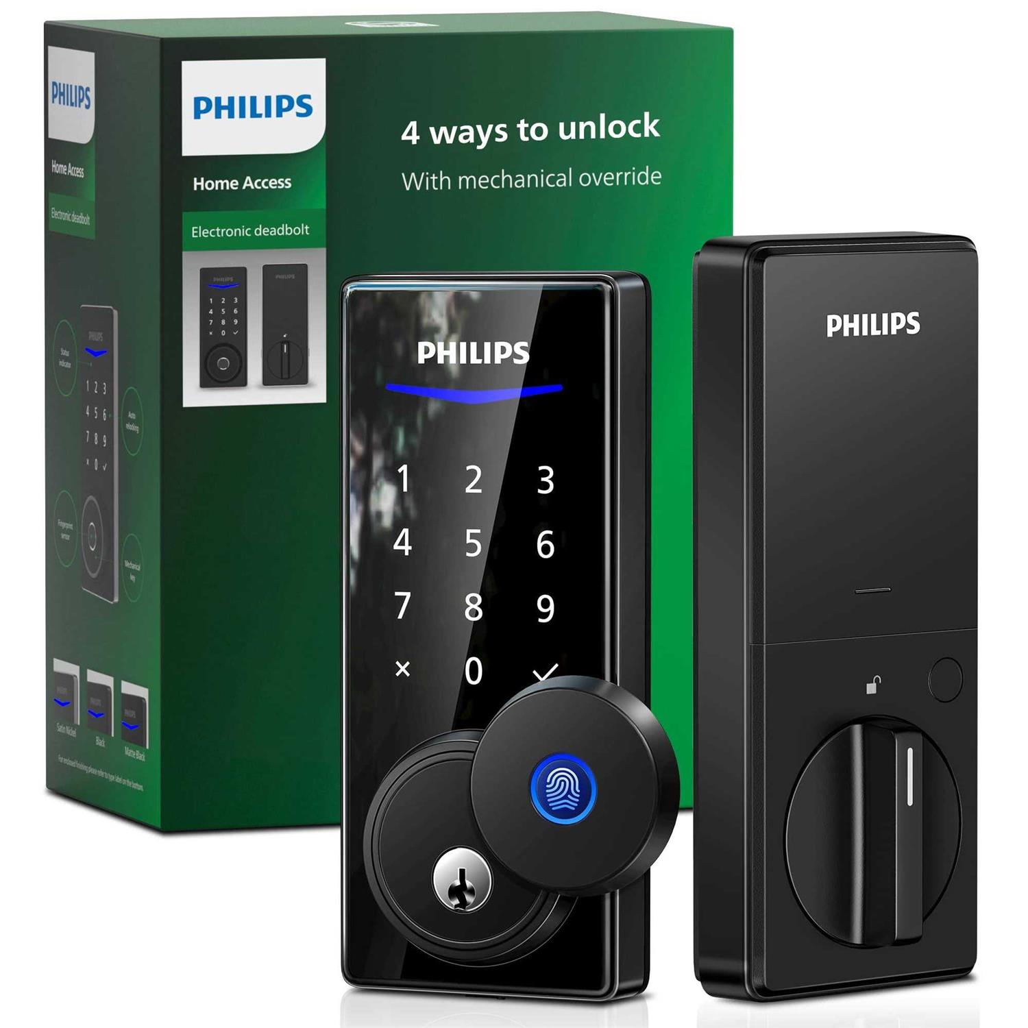 Philips Smart Lock, Fingerprint Door Lock, Keyless Entry Door Lock, Electronic Door Lock, Touchscreen Keypad Deadbolt - Inhomebuy