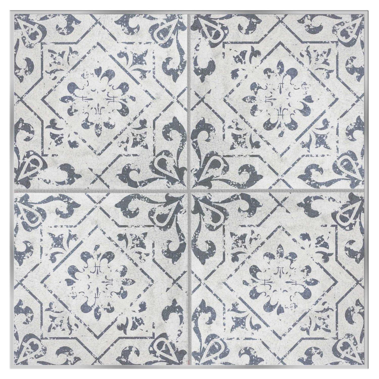 Mosaic Tile Outlet GrayWhite Matte Distressed 6X6 Porcelain Field Tile - Inhomebuy