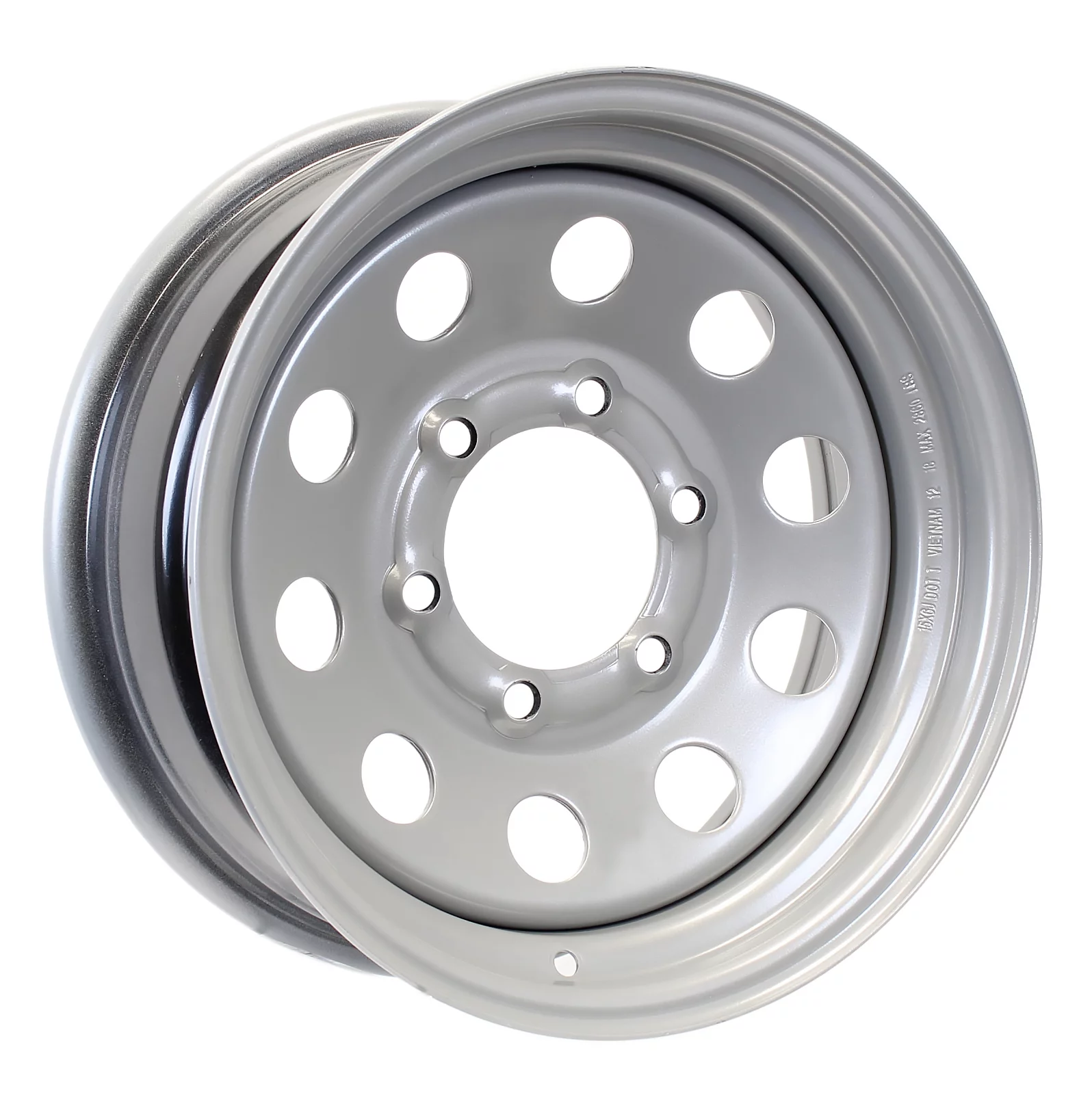 Trailer Wheel Rim 15x6 15 in.x6 in. Modular 6 Bolt Hole 5.5 in. On Center Silver - Inhomebuy