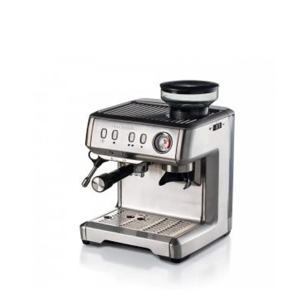 Espresso Coffee Machine In Stainless Steel, Built-in Ginder, 1600W - Inhomebuy