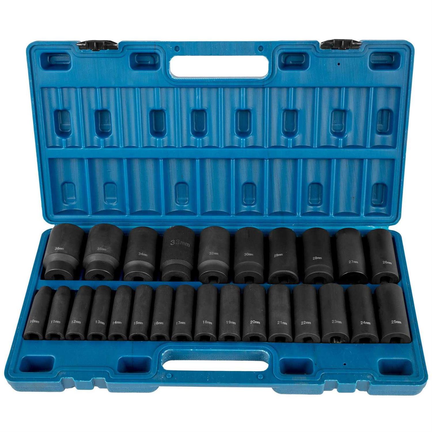 VEVOR Impact Socket Set 1/2 Inches 19 Piece Impact Sockets - Inhomebuy