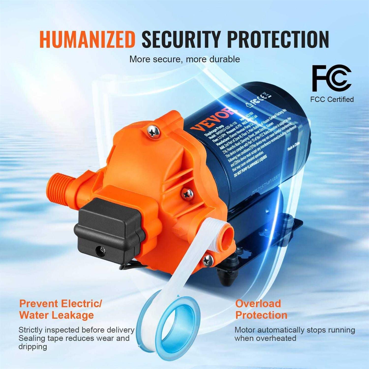 VEVOR 120W Water Pressure Booster Pump 110V Ac,396 GPH 21.75 PSI Household Home Automatic Pressure Booster Pump - Inhomebuy