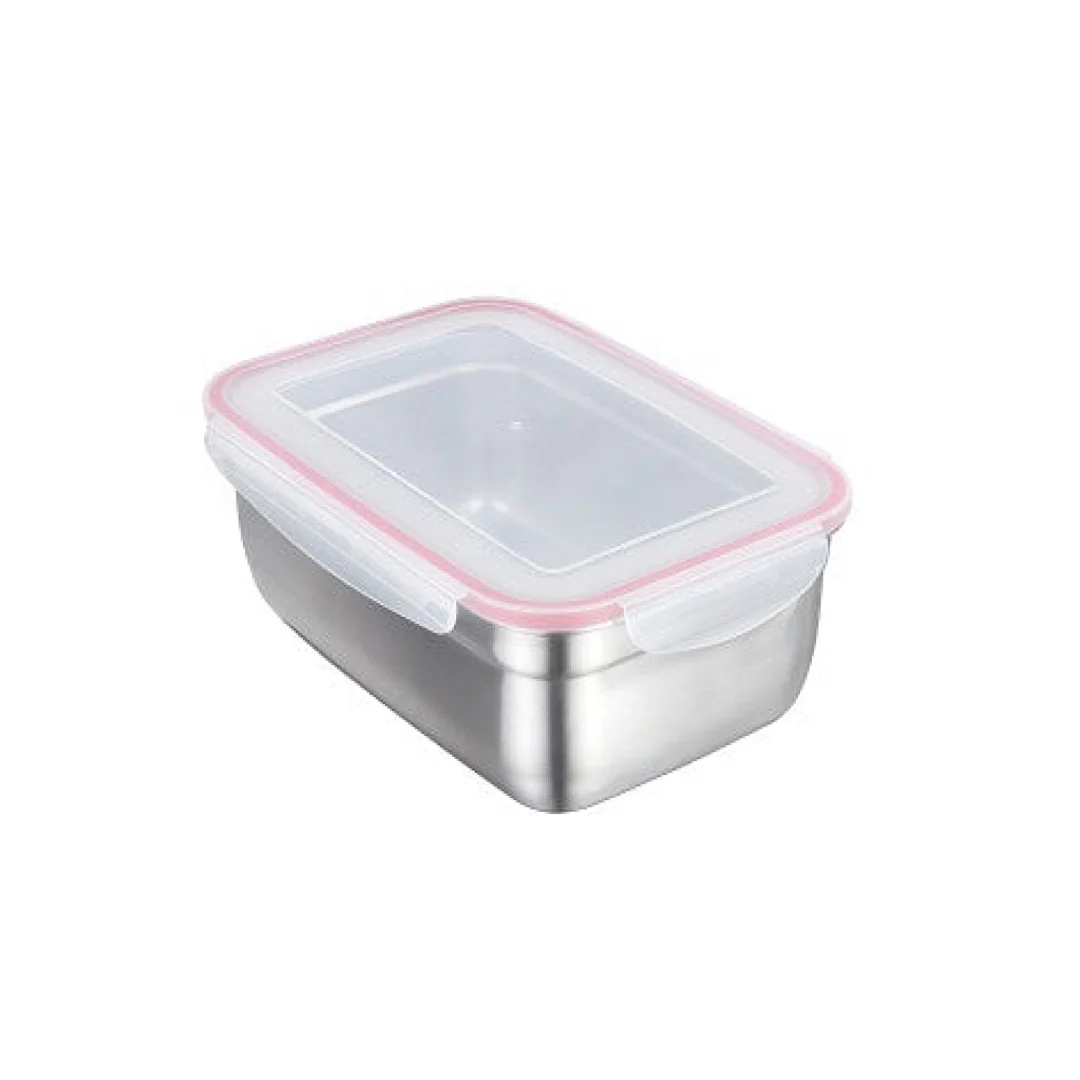 Inox Food Container Titanium 1100ml Rect - Inhomebuy