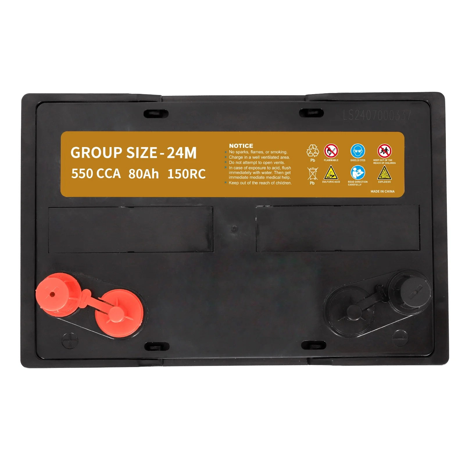 Weize 12V 80AH Dual Purpose AGM Battery, 150RC 550CCA BCI Group 24M Starter & Deep Cycle Sealed Marine & RV Battery - Inhomebuy