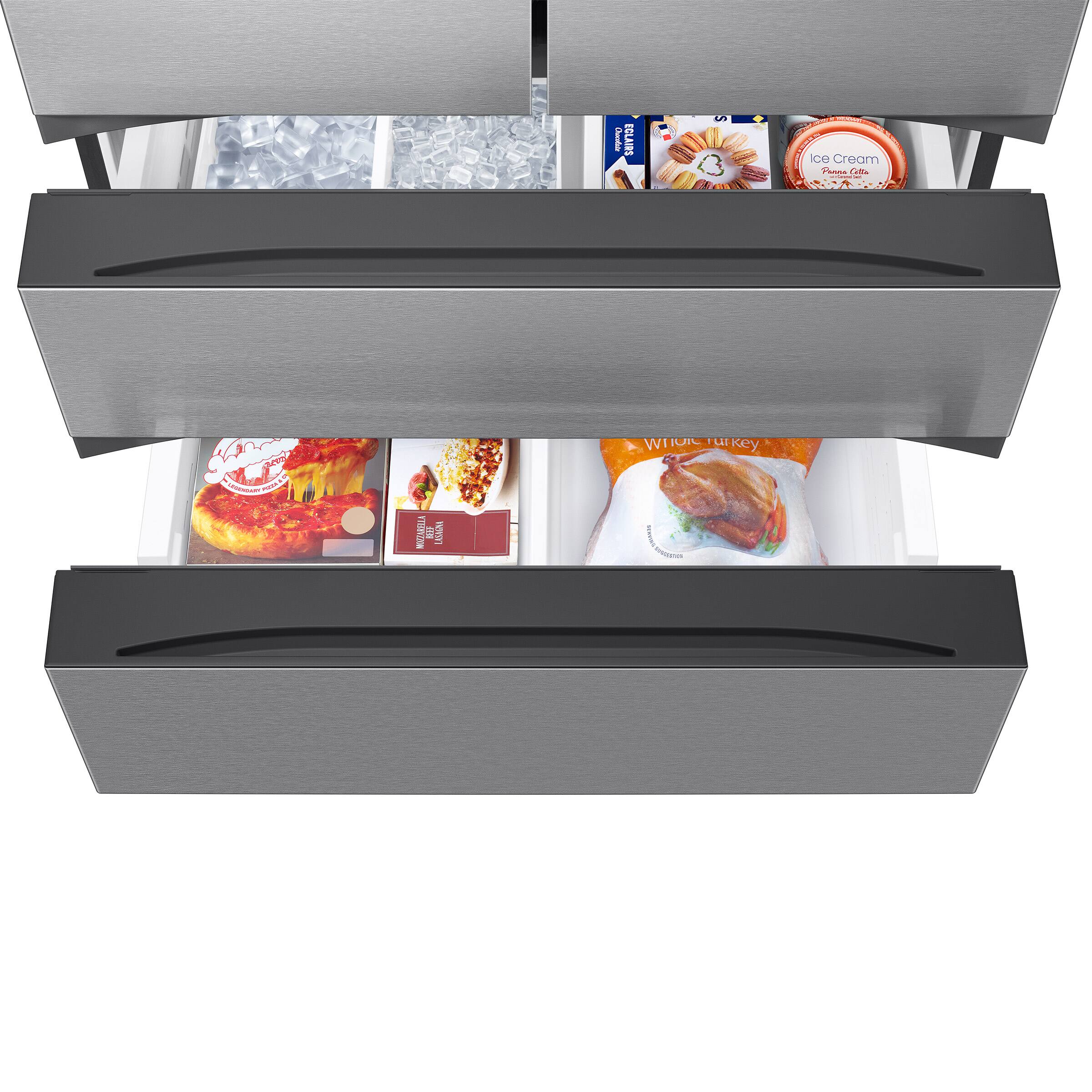 Samsung 25 cu. ft. Fingerprint Resistant Stainless Steel Counter Depth French Door Refrigerator - RF26CG7400SRAA - Inhomebuy