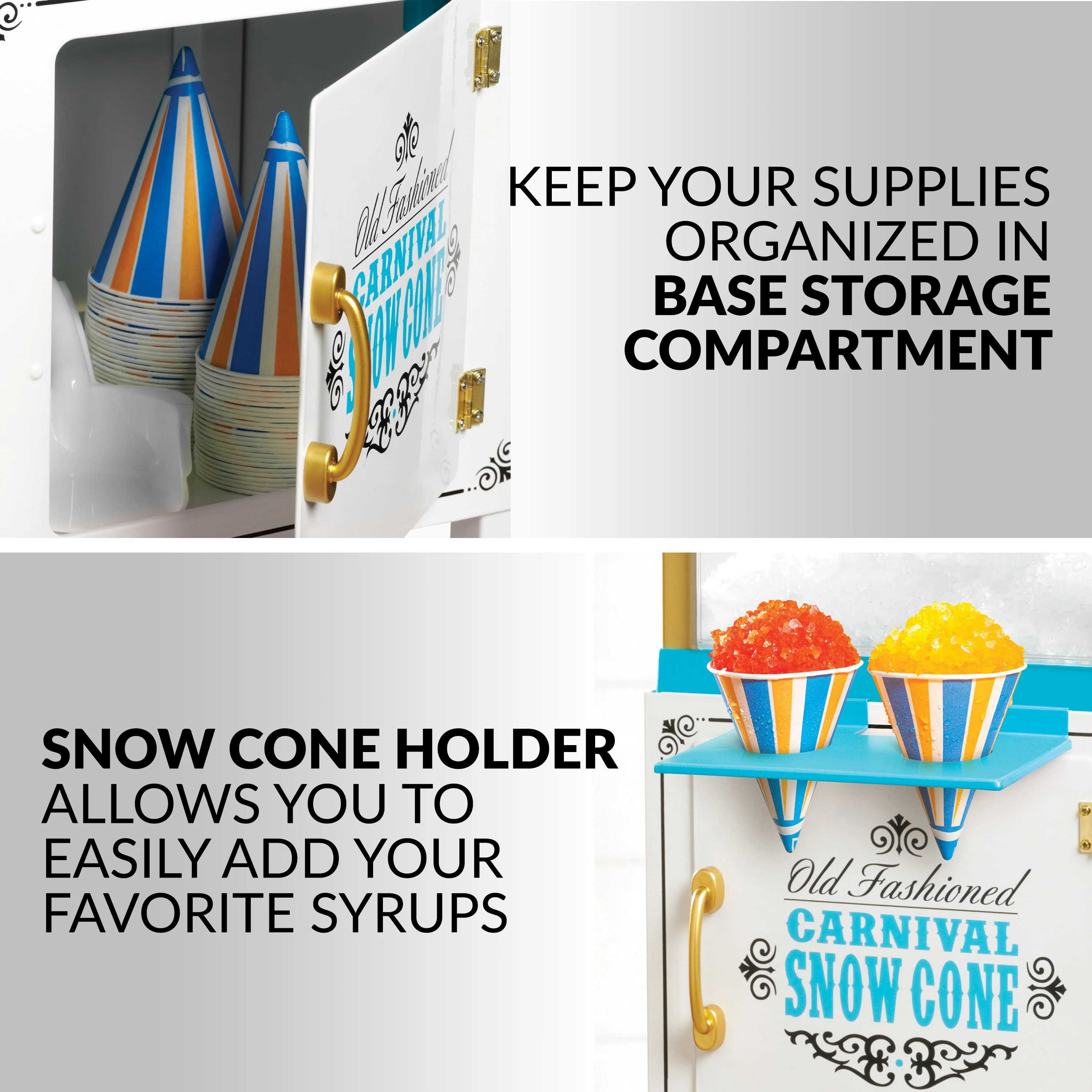 48-Inch Tall Snow Cone Cart - Inhomebuy