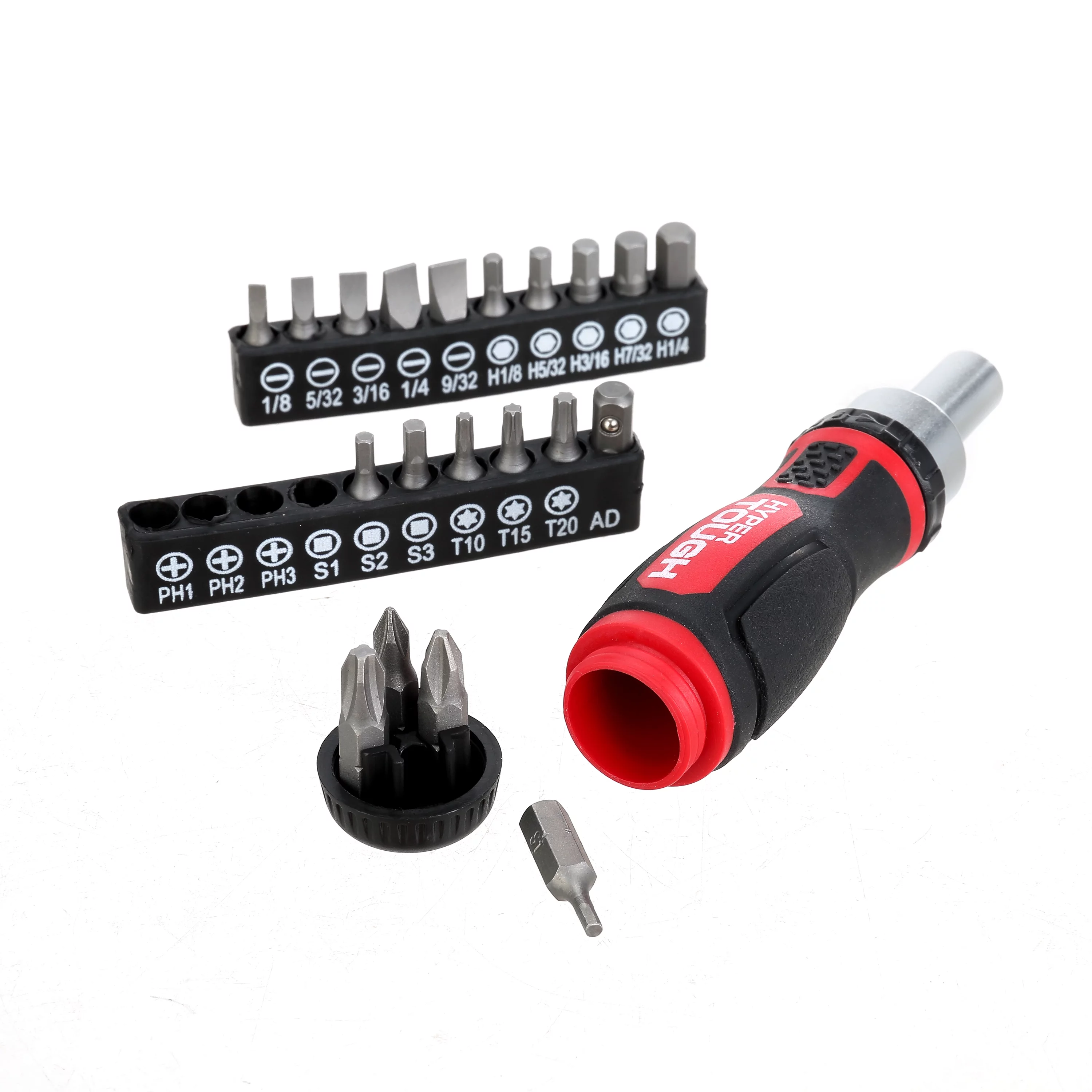Hyper Tough 38 Piece Multi-Size Stubby Wrench and Socket Set For Home Use - Inhomebuy