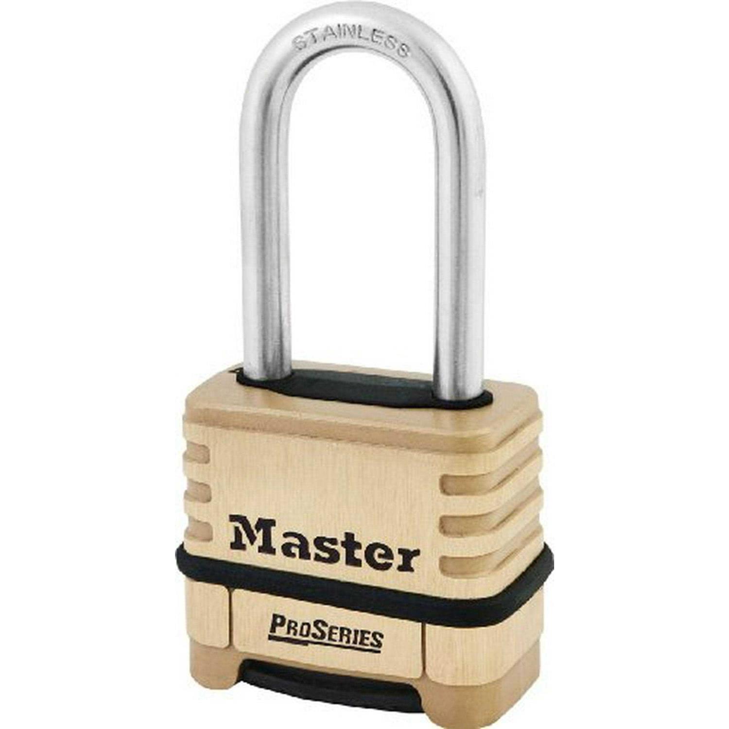 Master Lock 1175DLH Combination Padlock, Bottom, 4 Dial, Brass - Inhomebuy