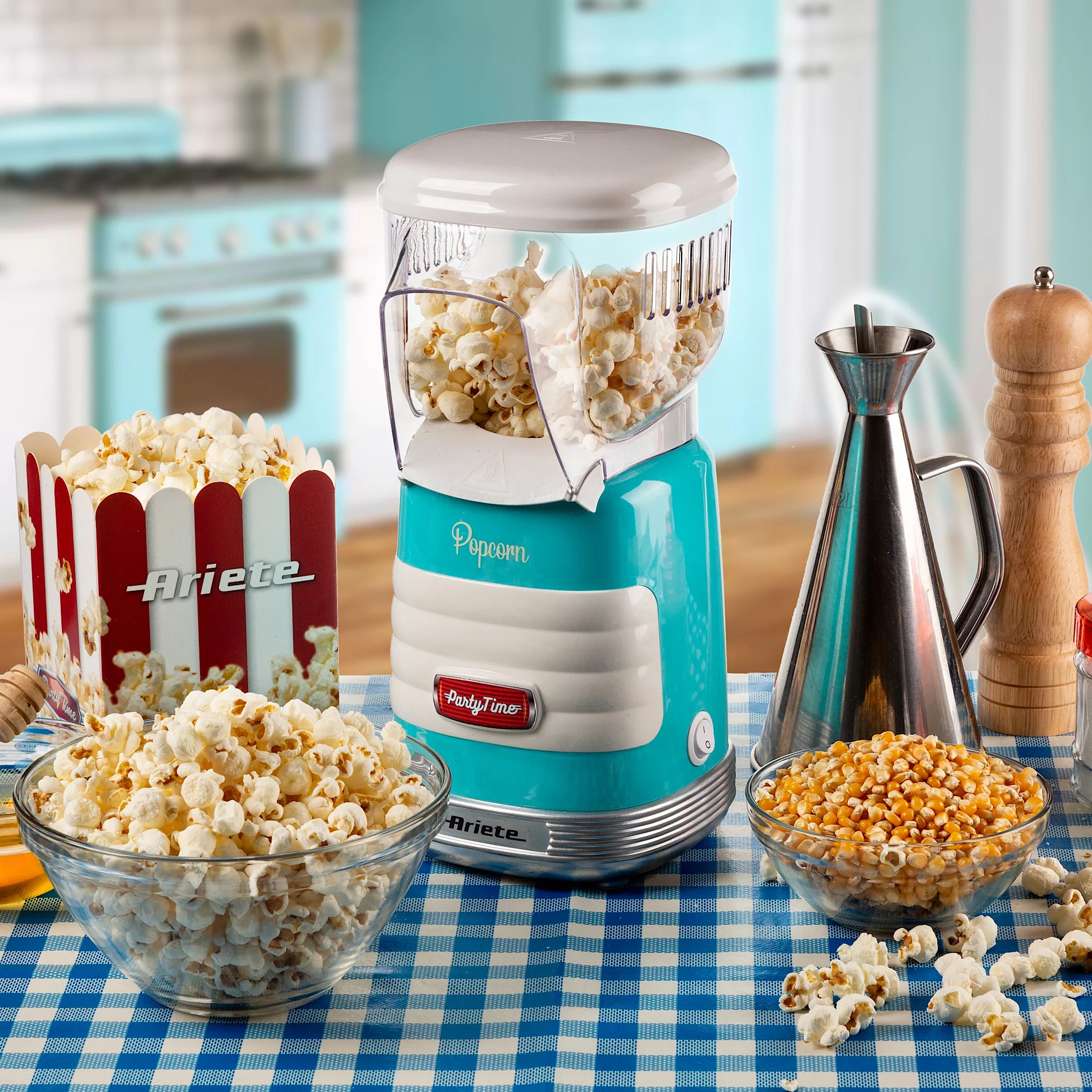Popcorn Party Time 1100W Blue - Inhomebuy
