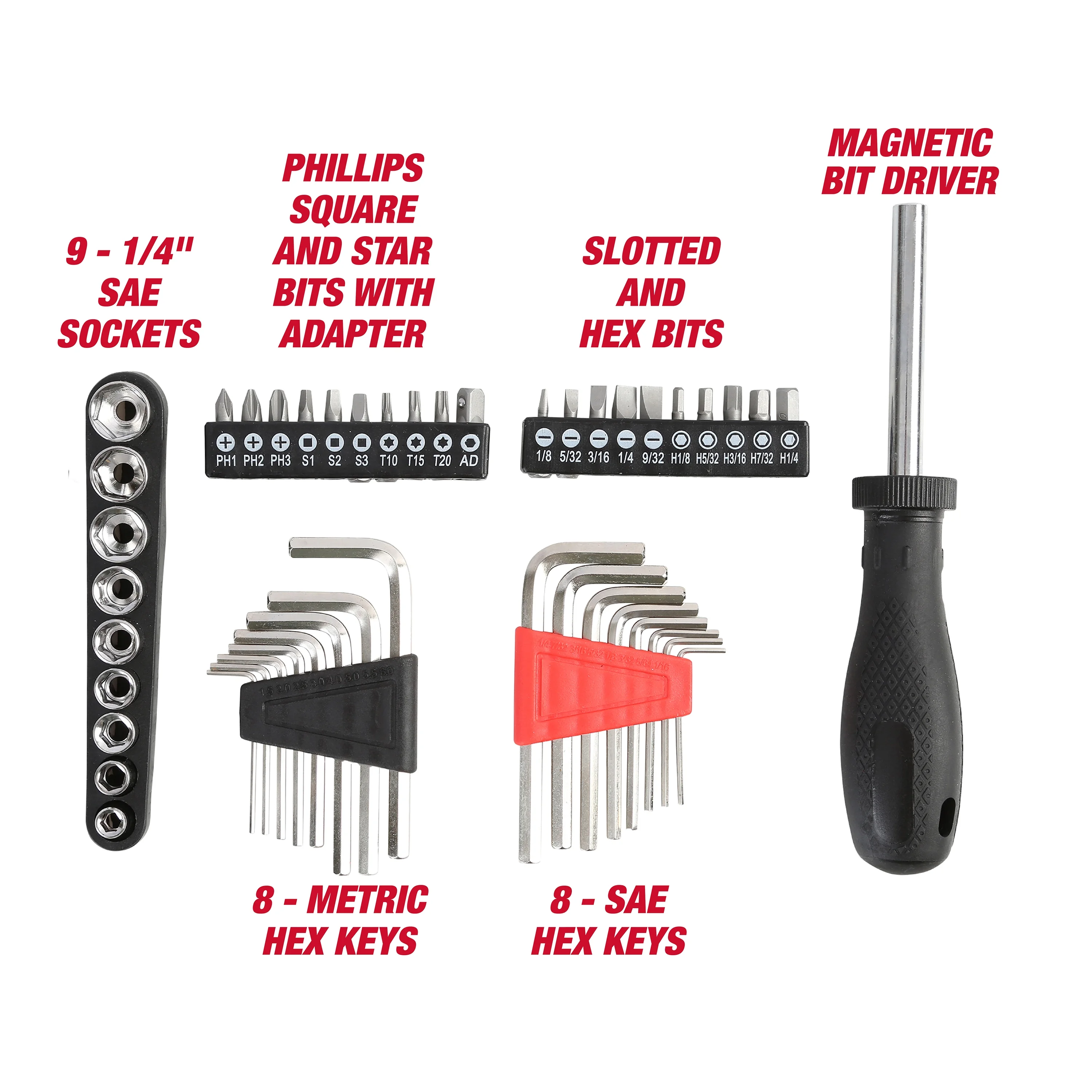 Hyper Tough 160-Piece Toolbox Set for Home and Auto Repairs - Inhomebuy