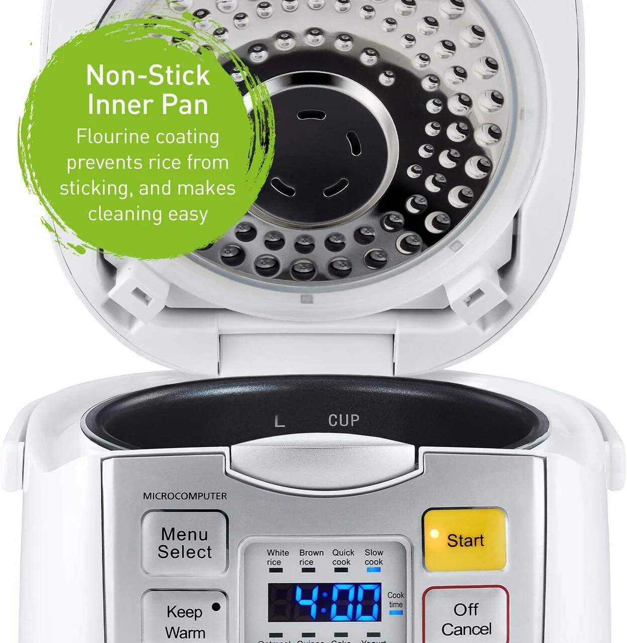 Panasonic Rice Cooker |SRZC075W| 4-cup, Microcomputer Controlled - Inhomebuy