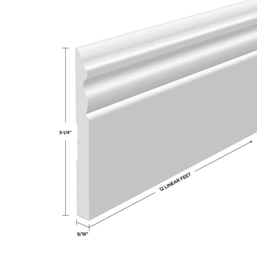 MTRIM Baseboard Prepainted 9/16 - Inhomebuy