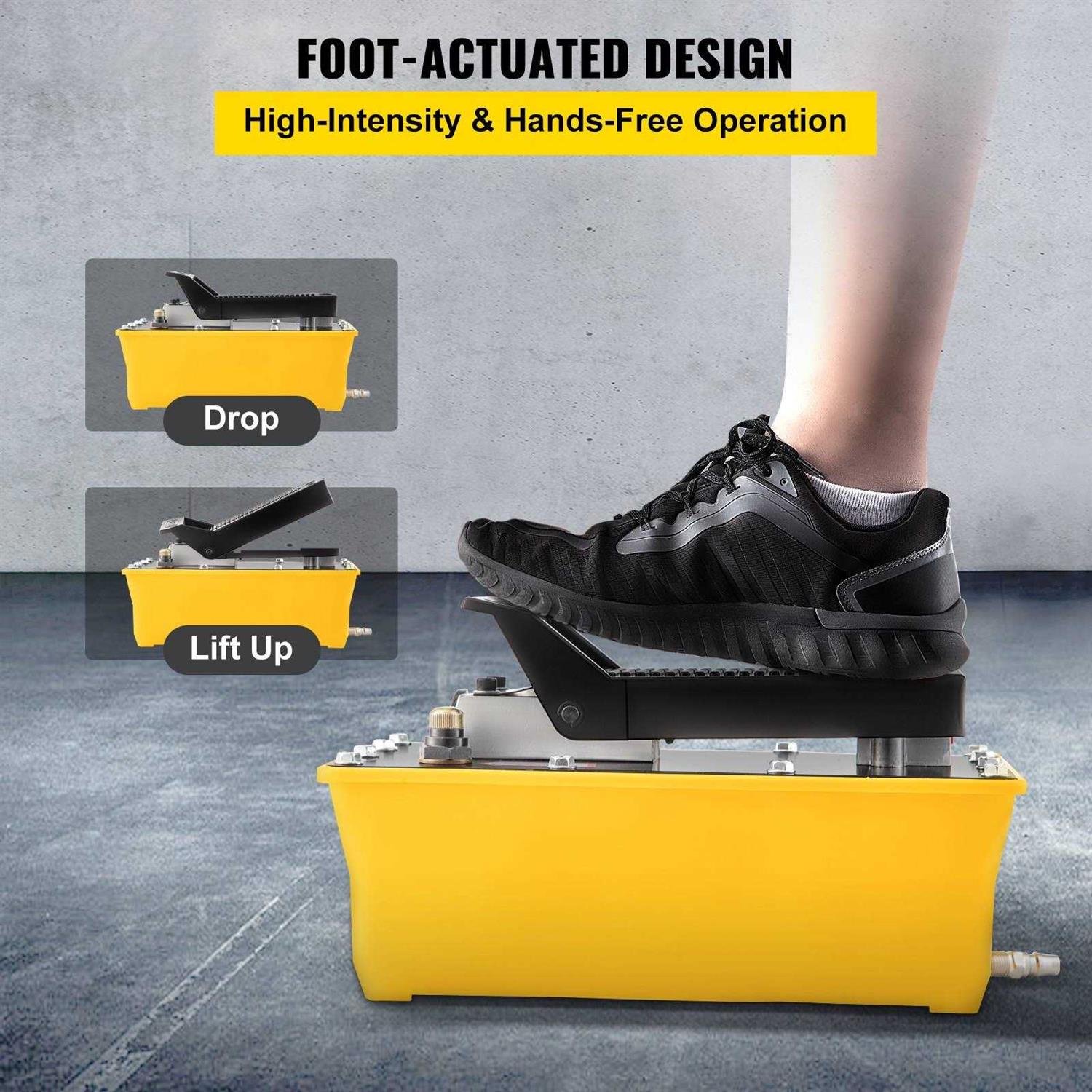 VEVOR Air Hydraulic Pump Power Pack Unit 10000 Psi 103 In 3Cap BTQBTYYJTBLSK0001V0 - Inhomebuy