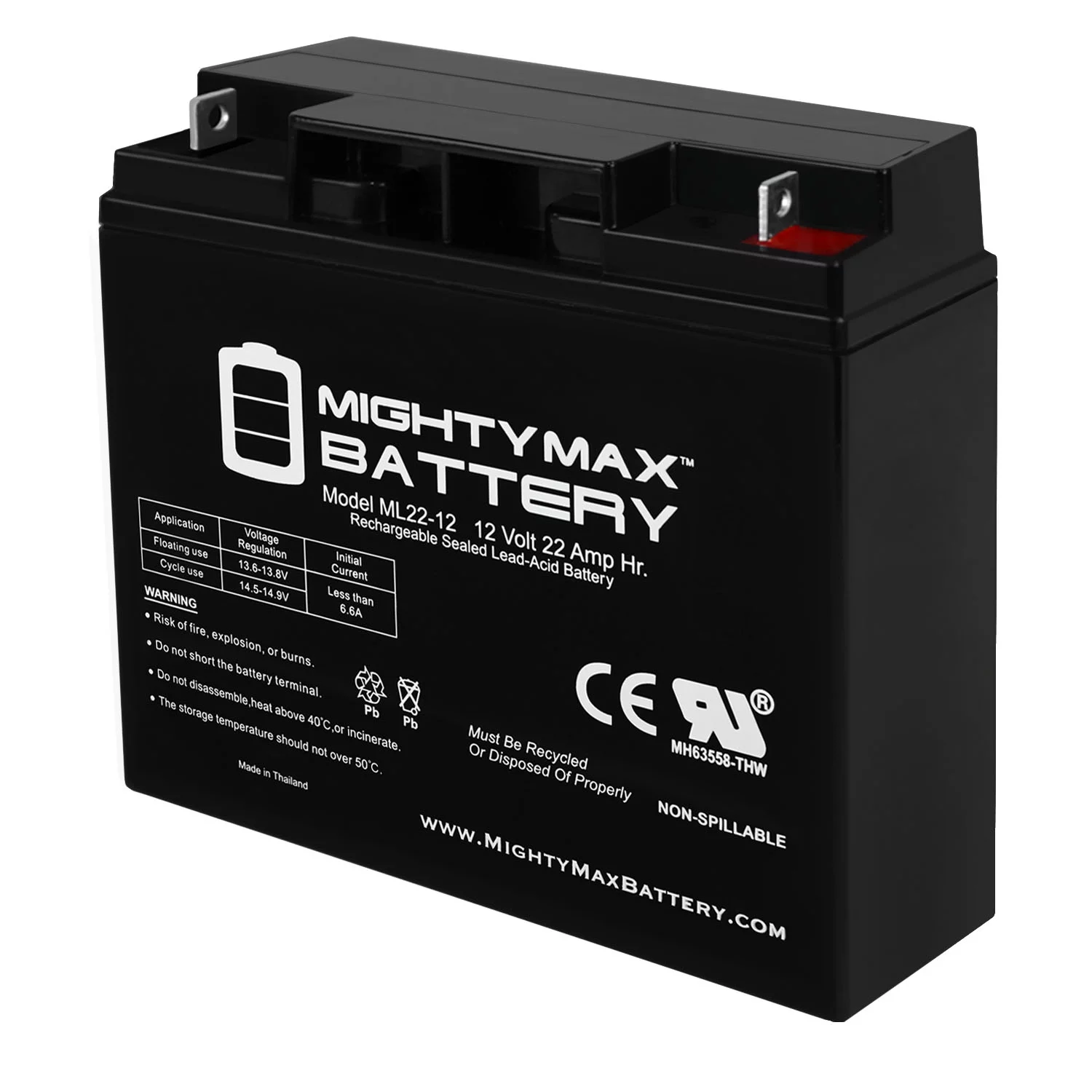 12V 22AH SLA Battery Replacement for E-Wheels EW-36 - Inhomebuy