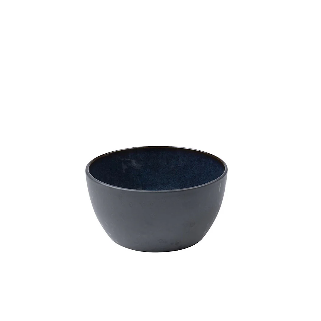 Stoneware Bowl  14cm Black Dark Blue - Inhomebuy