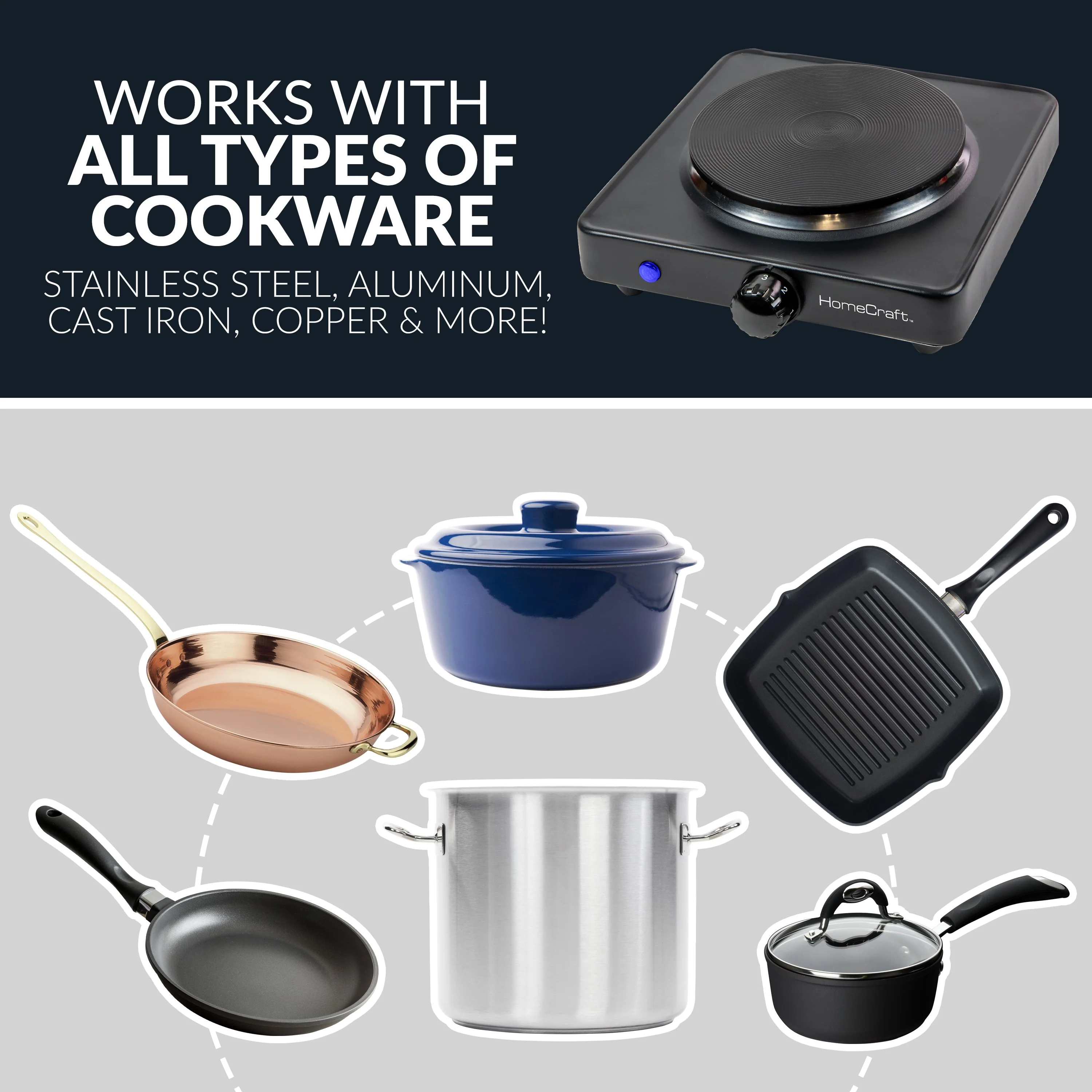 HomeCraft�?Single Burner Hot Plate - Inhomebuy