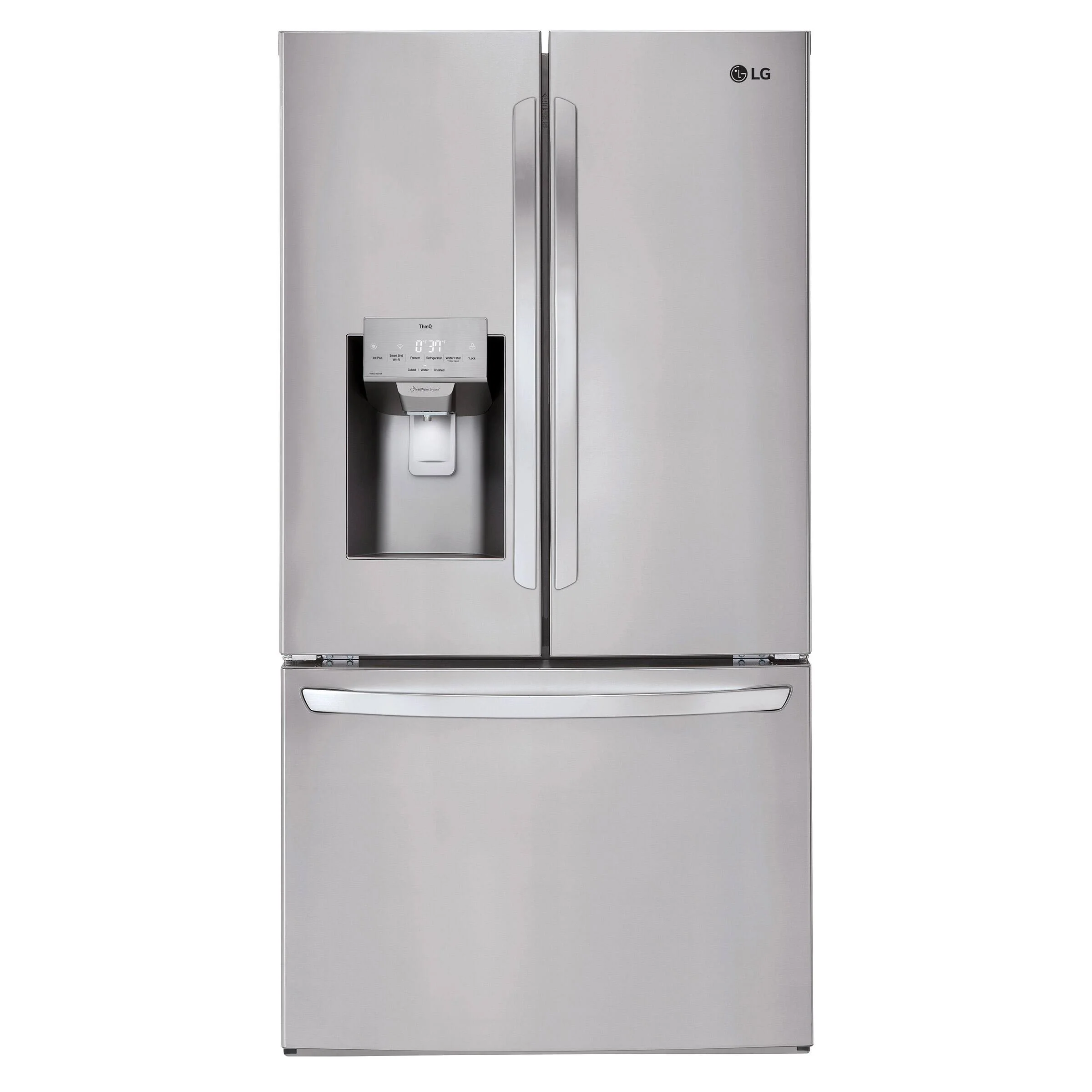 LG 36 IN. 28 CU. FT. SMUDGE RESISTANT STAINLESS STEEL FRENCH DOOR REFRIGERATOR WITH THINQ WIFI CONNE - Inhomebuy