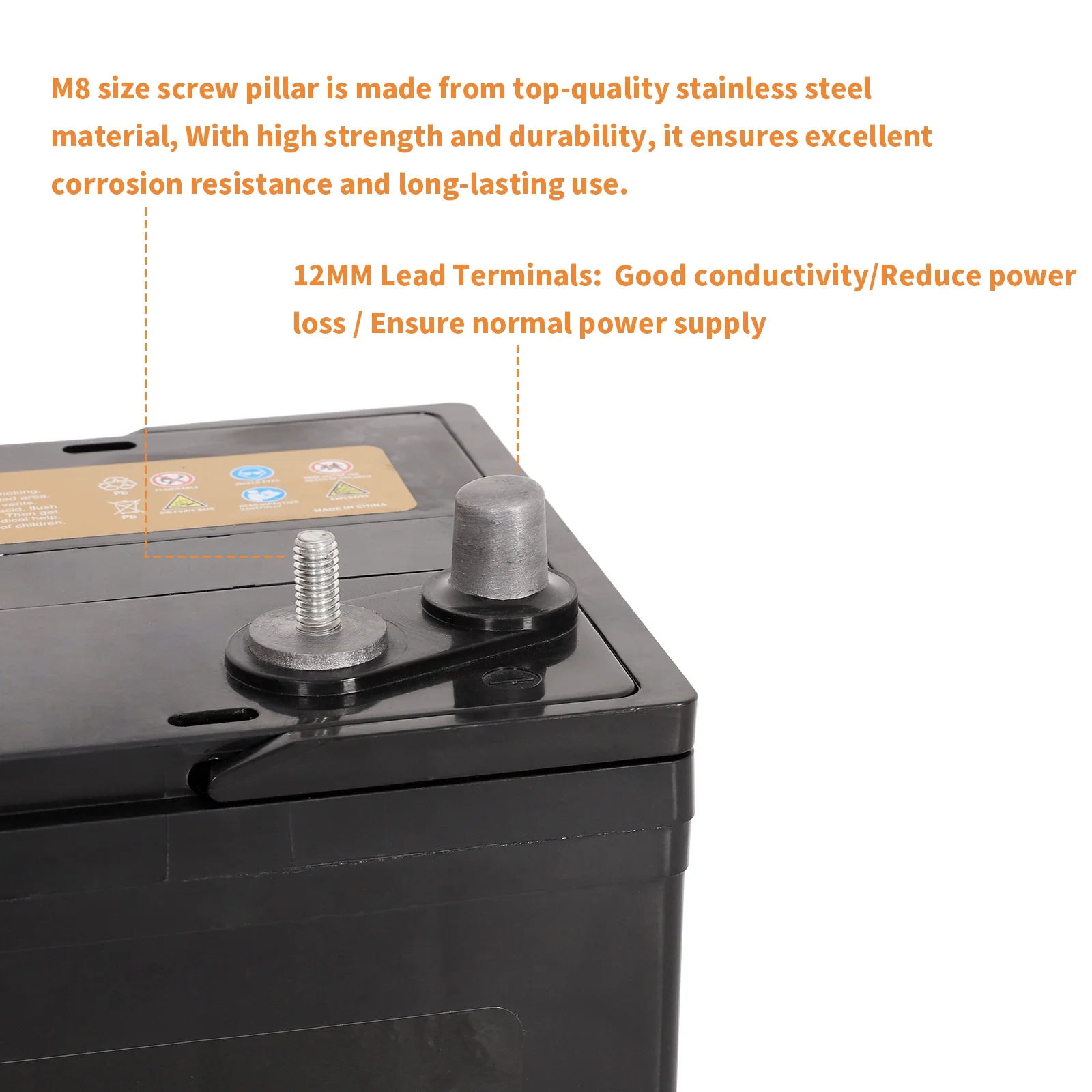 Weize 12V 80AH Dual Purpose AGM Battery, 150RC 550CCA BCI Group 24M Starter & Deep Cycle Sealed Marine & RV Battery - Inhomebuy