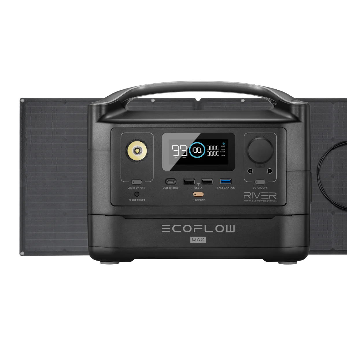 EcoFlow Package - RIVER 2 Max Portable Power Station (512WH) and 1 x Portable Solar Panel (160W) - Inhomebuy