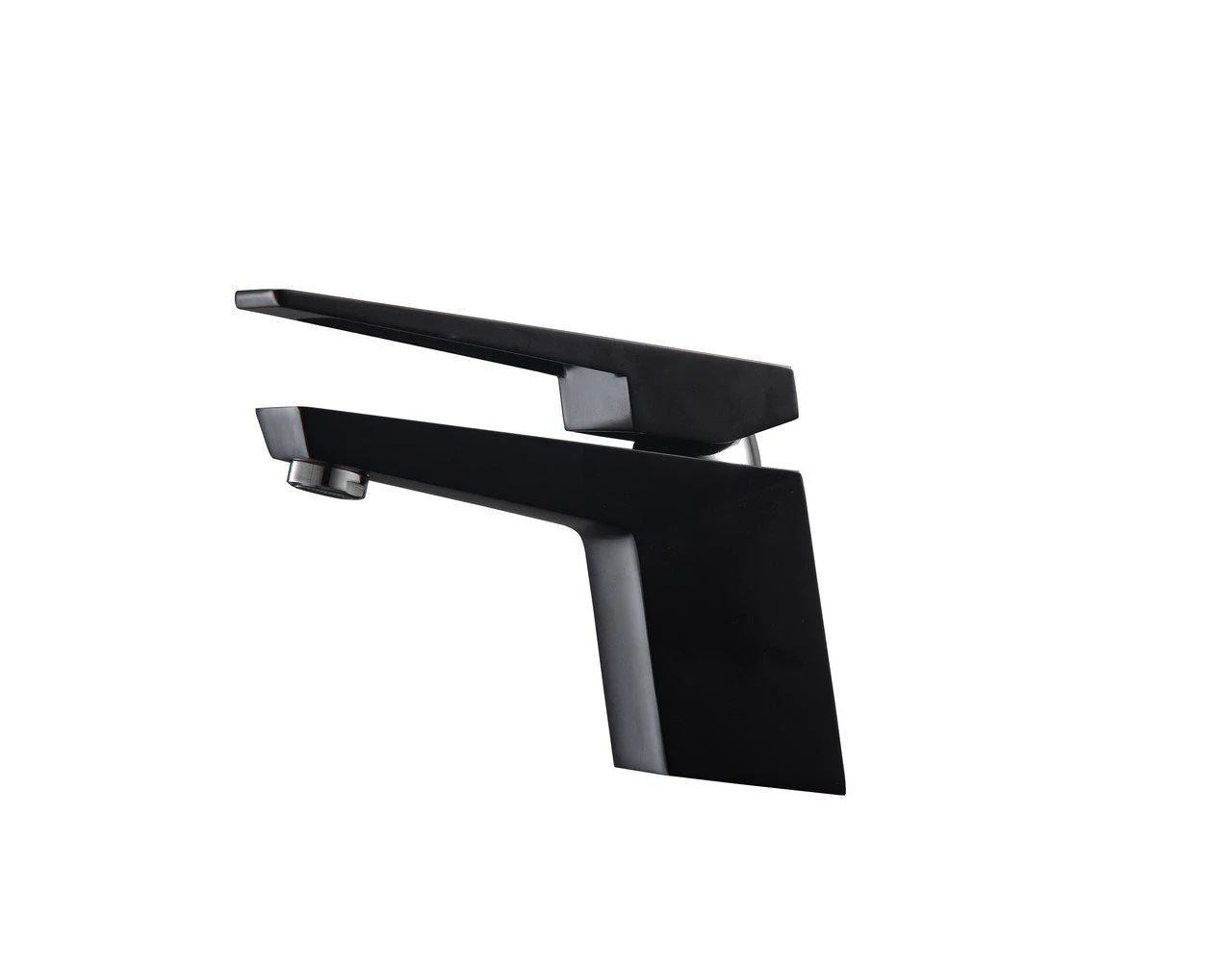 KubeBath Aqua Siza Single Lever Modern Bathroom Vanity Faucet - Matt Black, AFB13BK - Inhomebuy