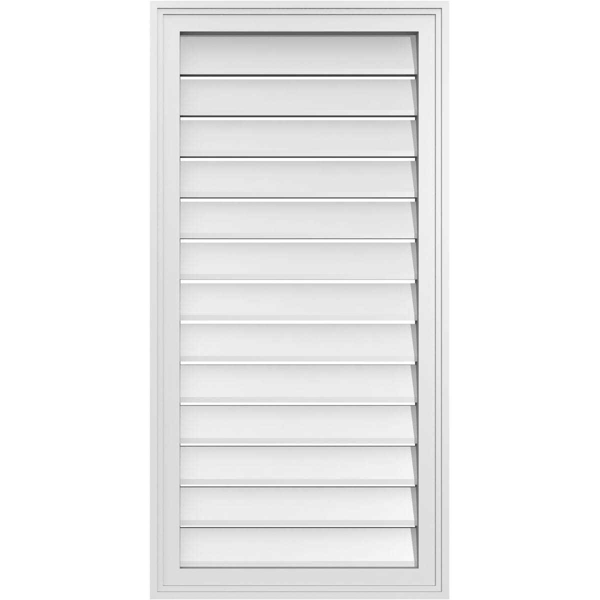 Ekena Millwork Rectangle Surface Mount PVC Gable Vent GVPVE - Inhomebuy