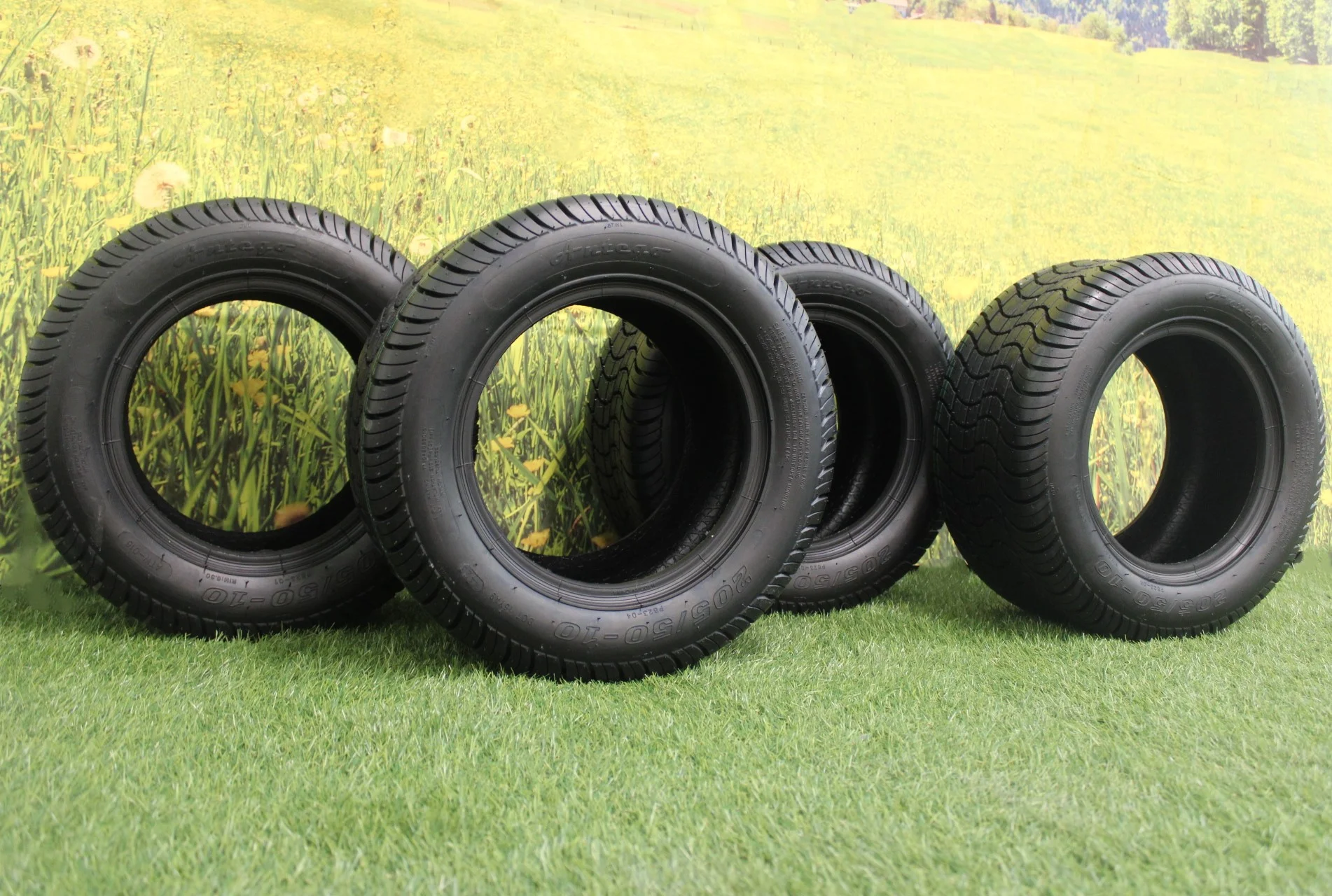 Antego Tire and Wheel 205/50-10 4 Ply (Set of 4) Golf Cart Tires DOT Rated ATW-016 - Inhomebuy