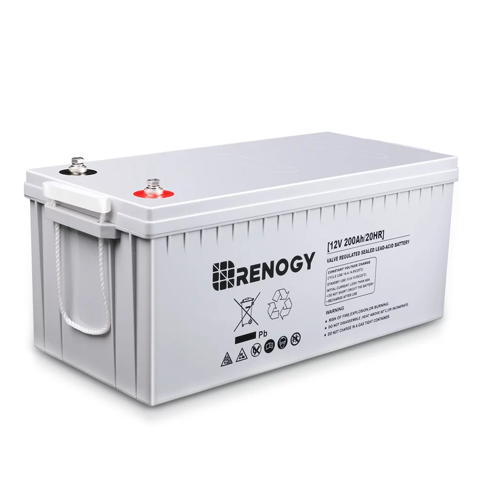 Renogy Deep Cycle AGM Battery 12 Volt 200Ah, 2000A Max Discharge Current, Safe Charge Most Home Appliances for RV, Solar, Marine, and off-grid Applications - Inhomebuy