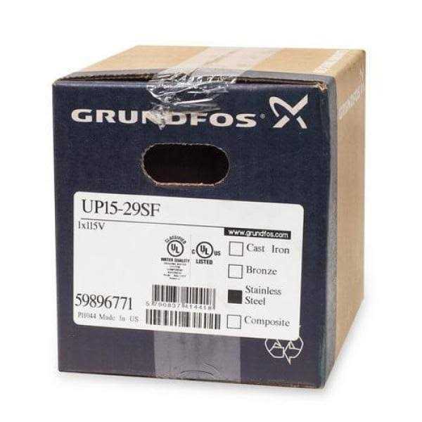Grundfos 59896343 UPS15-58FRC 3-Speed Rotated Flanged Circulator Pump - Inhomebuy