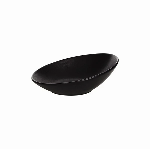 Oval Slanting Bowl 26x18cm Jap Black - Inhomebuy
