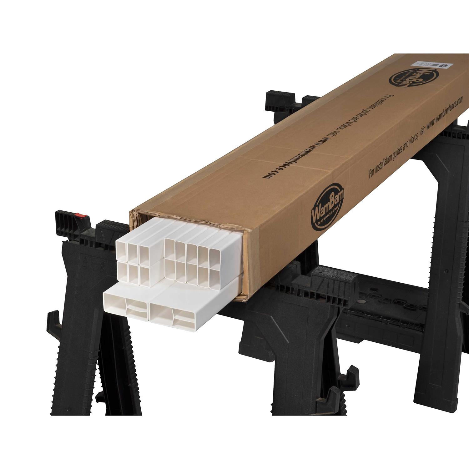 WamBam Fence Premium Vinyl Fence Posts with Caps - Inhomebuy