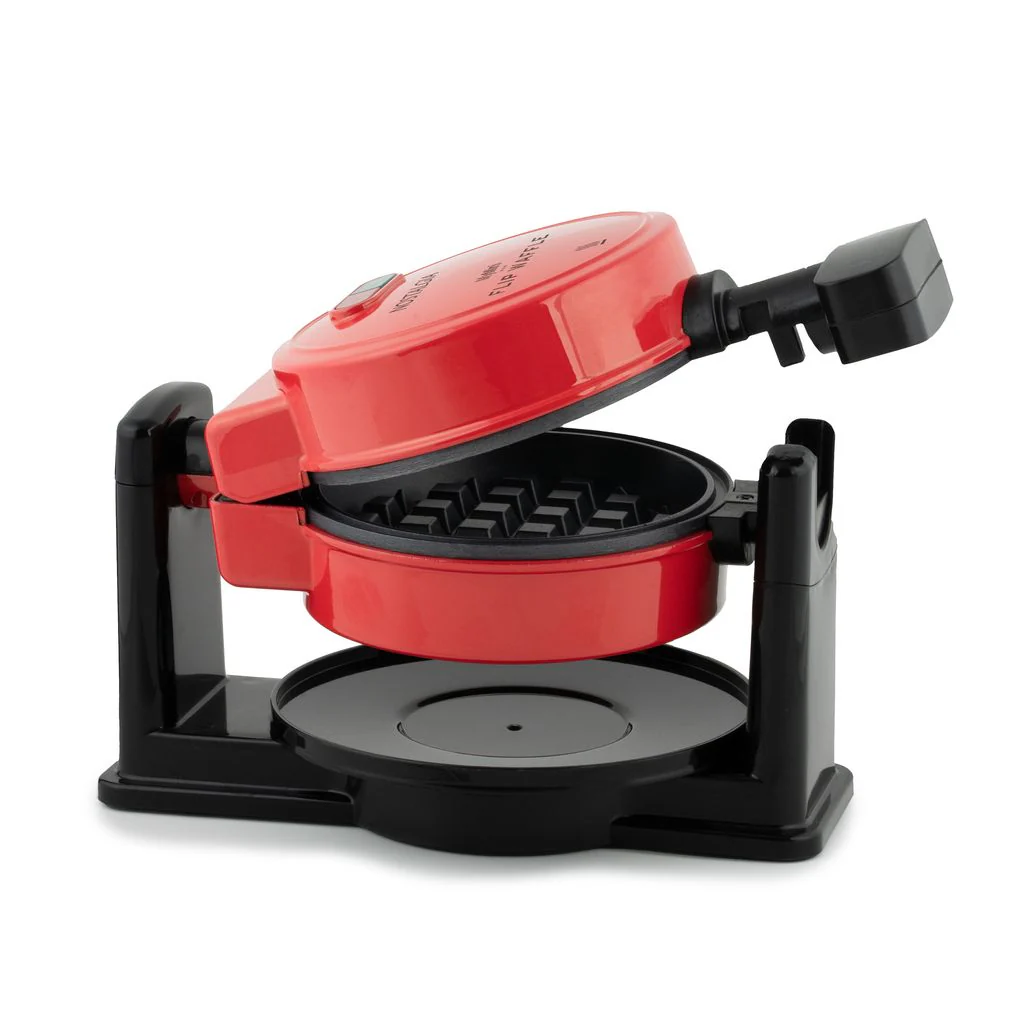 MyMini Flip Belgian Waffle Maker, Red - Inhomebuy