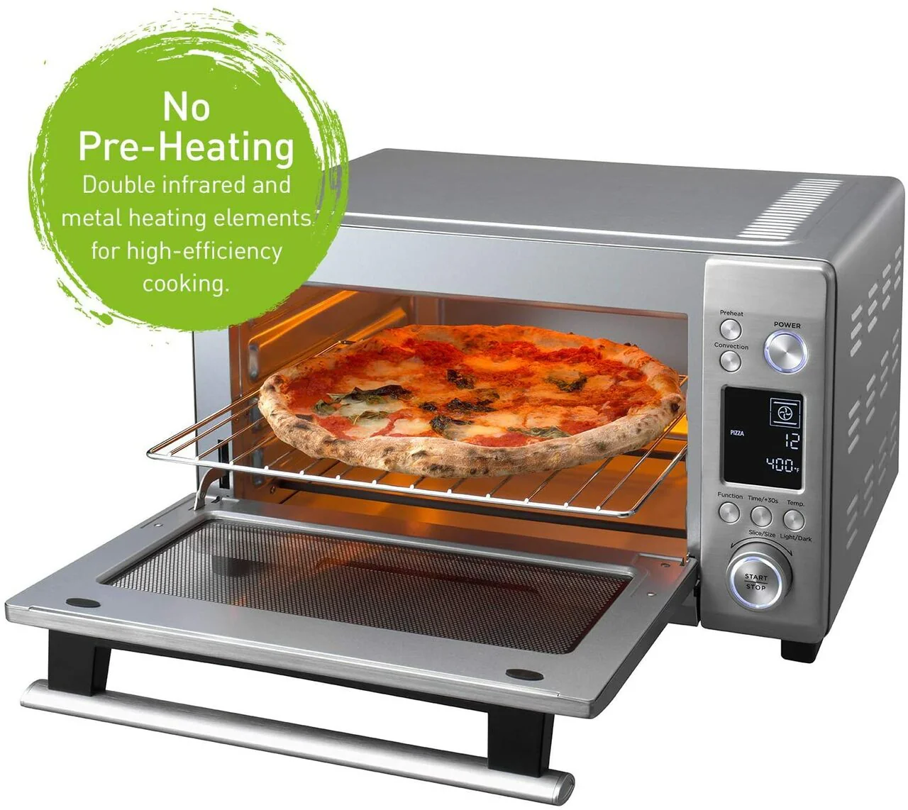 Panasonic 0.9 cu.ft. Instant Heat Convection Toaster Oven with Double Infrared and Metal Heater | NBG251 - Inhomebuy