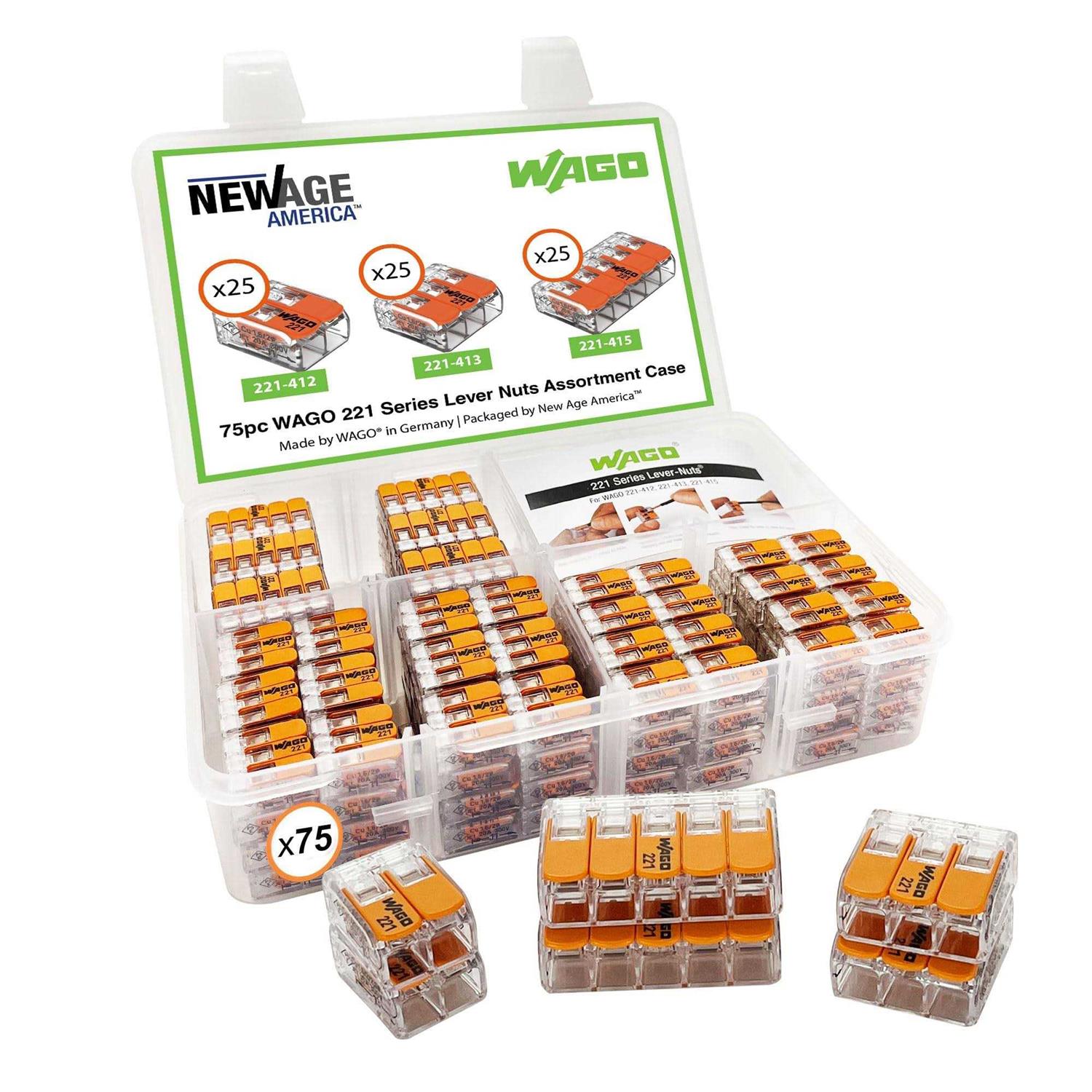 New Age America Wago 221 Series Compact Splicing Wire Connectors Assortment Pack - Inhomebuy
