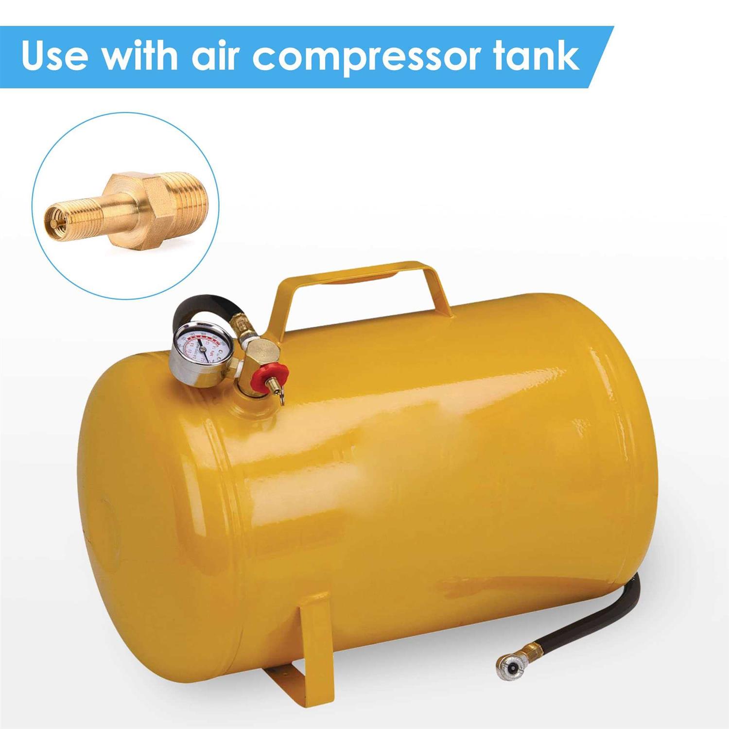 Luckyweld Schrader Valve 2Pcs Brass Tank Valve NPT Male Threads - Inhomebuy